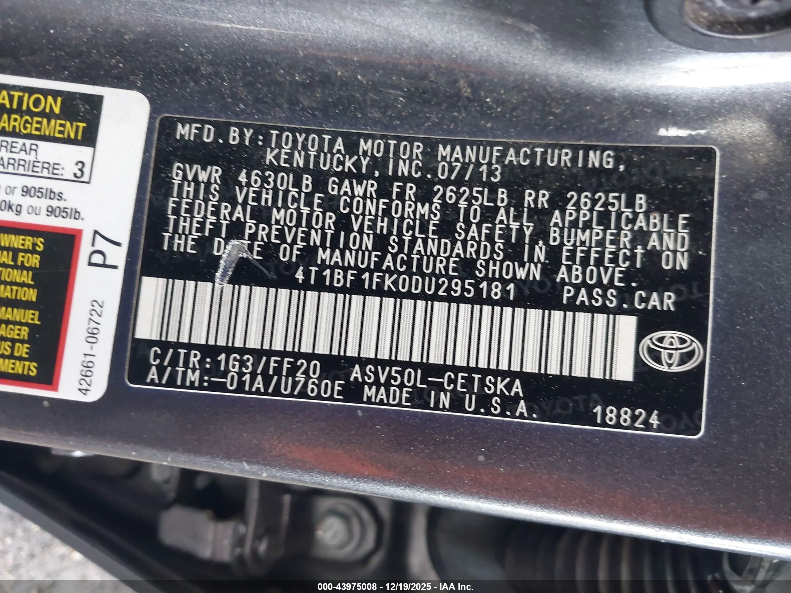 TOYOTA CAMRY image 9