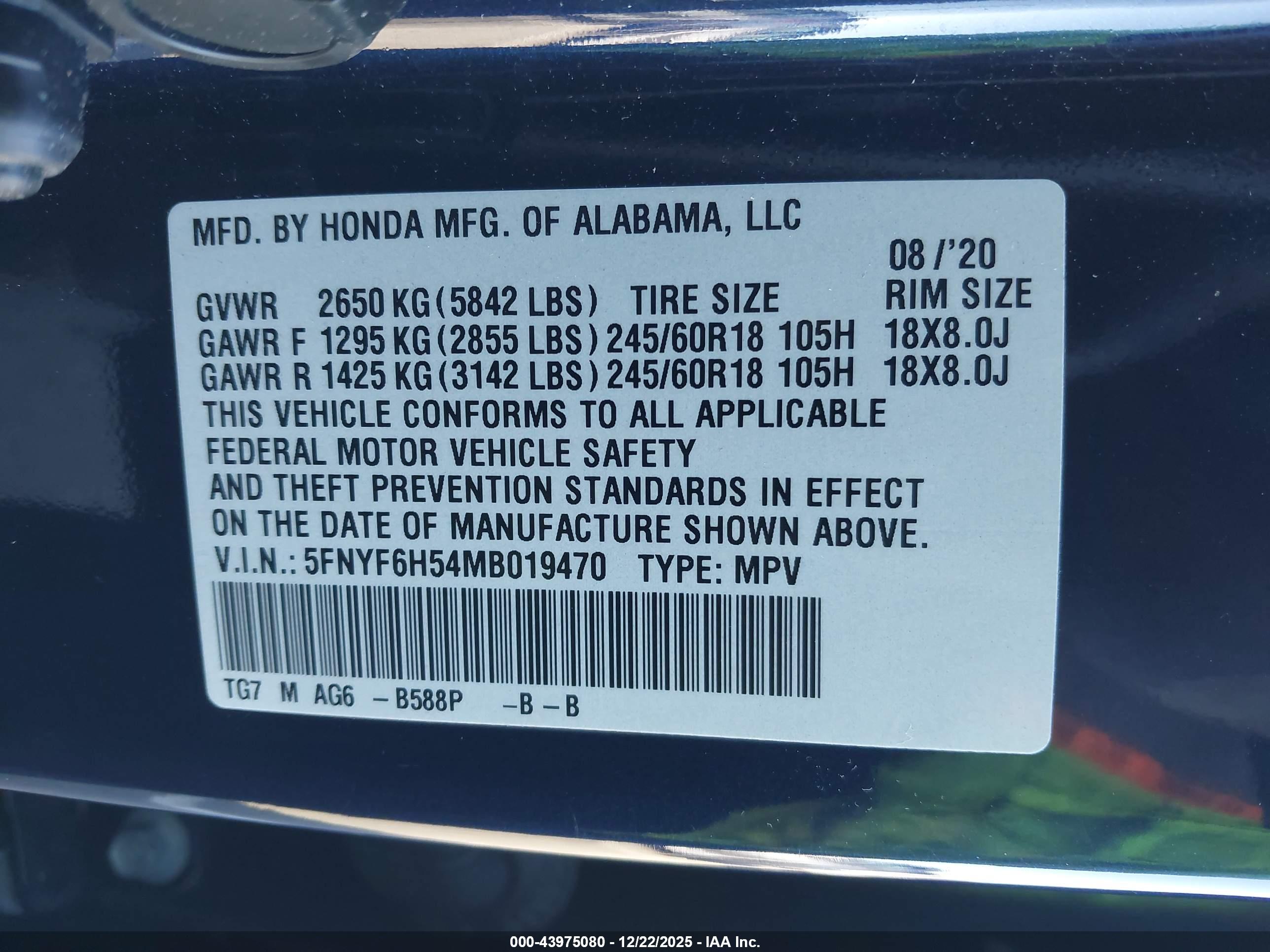 HONDA PILOT image 9