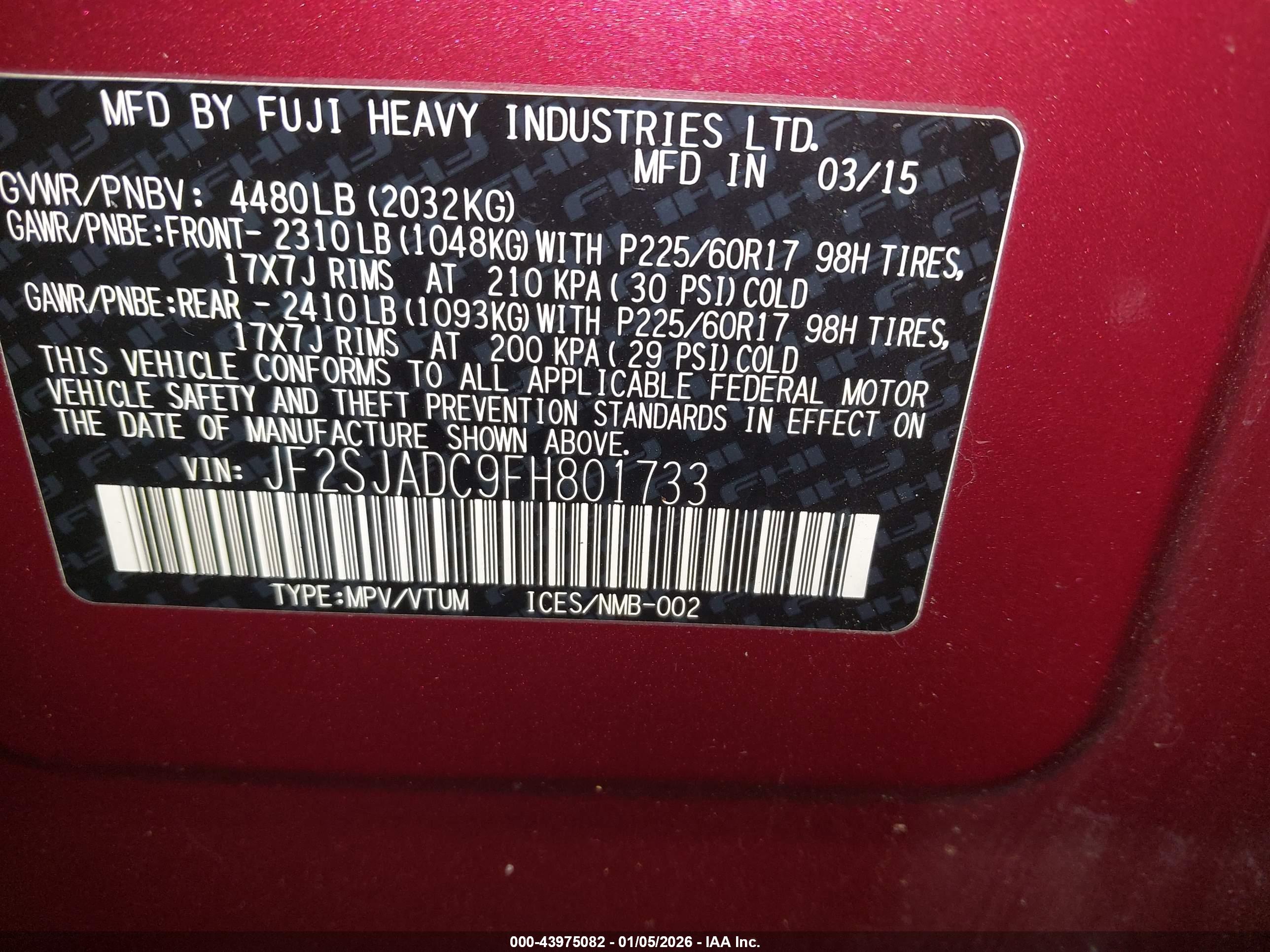 SUBARU FORESTER image 9