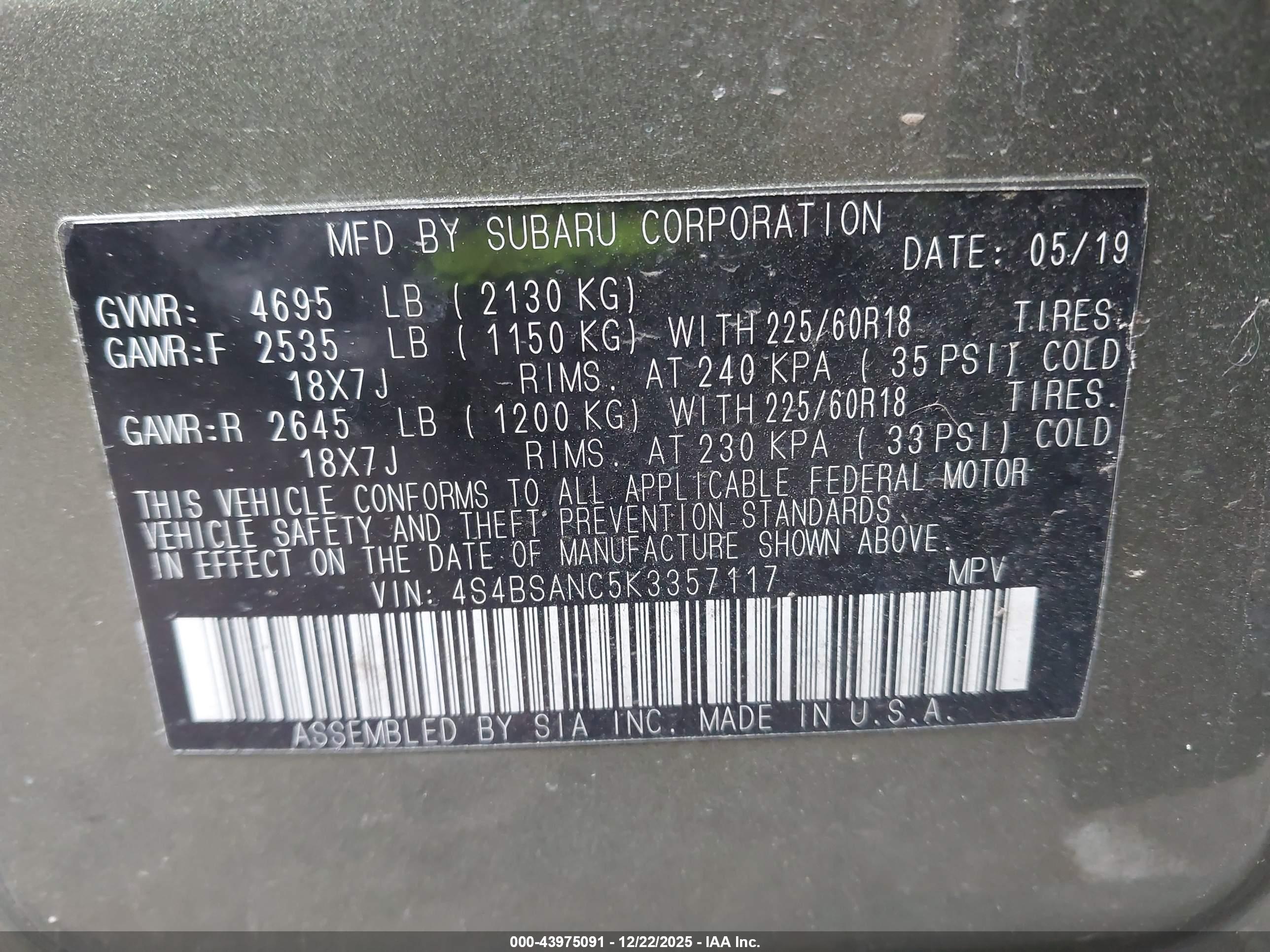 SUBARU OUTBACK image 9