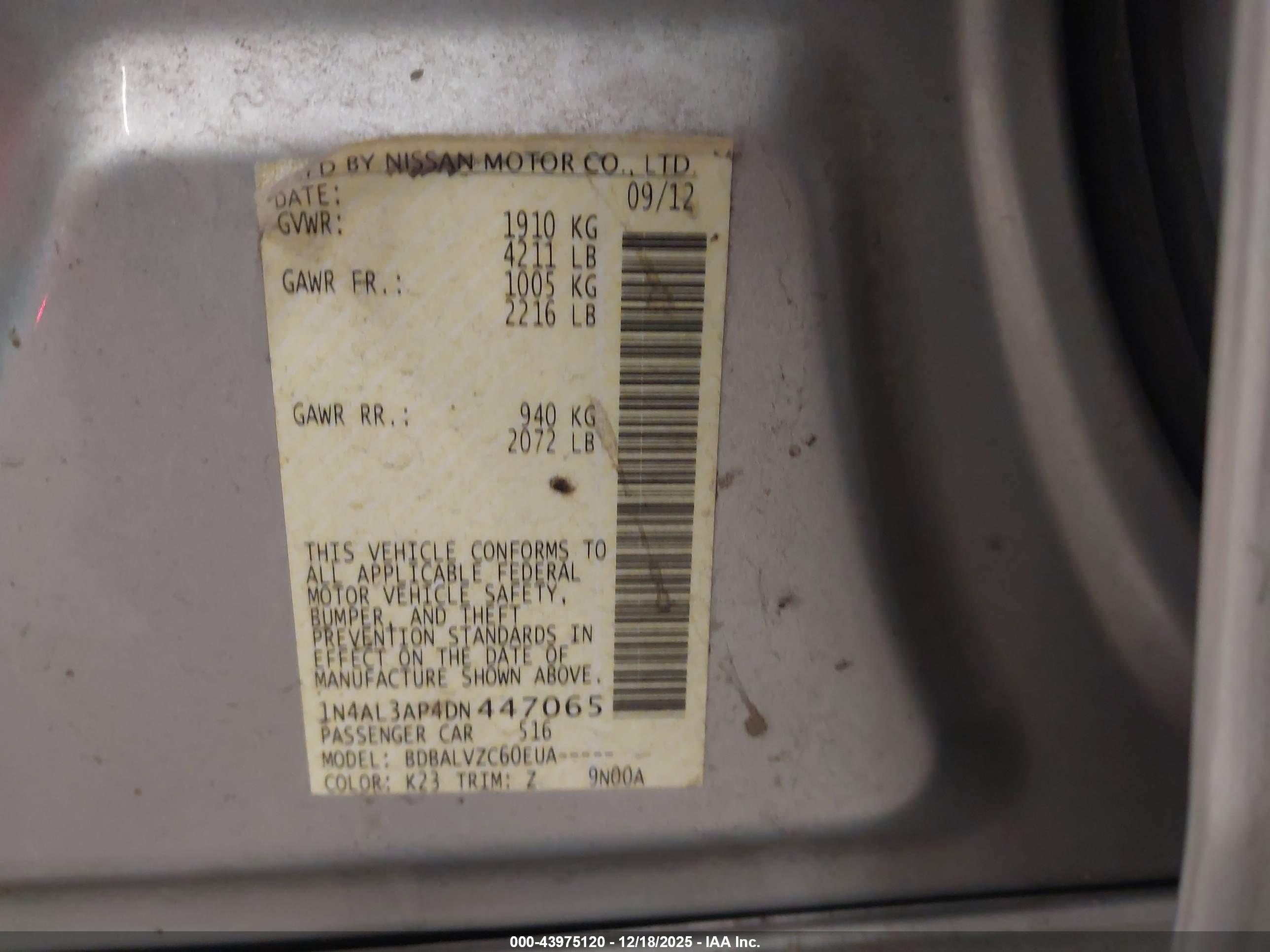 NISSAN ALTIMA image 9