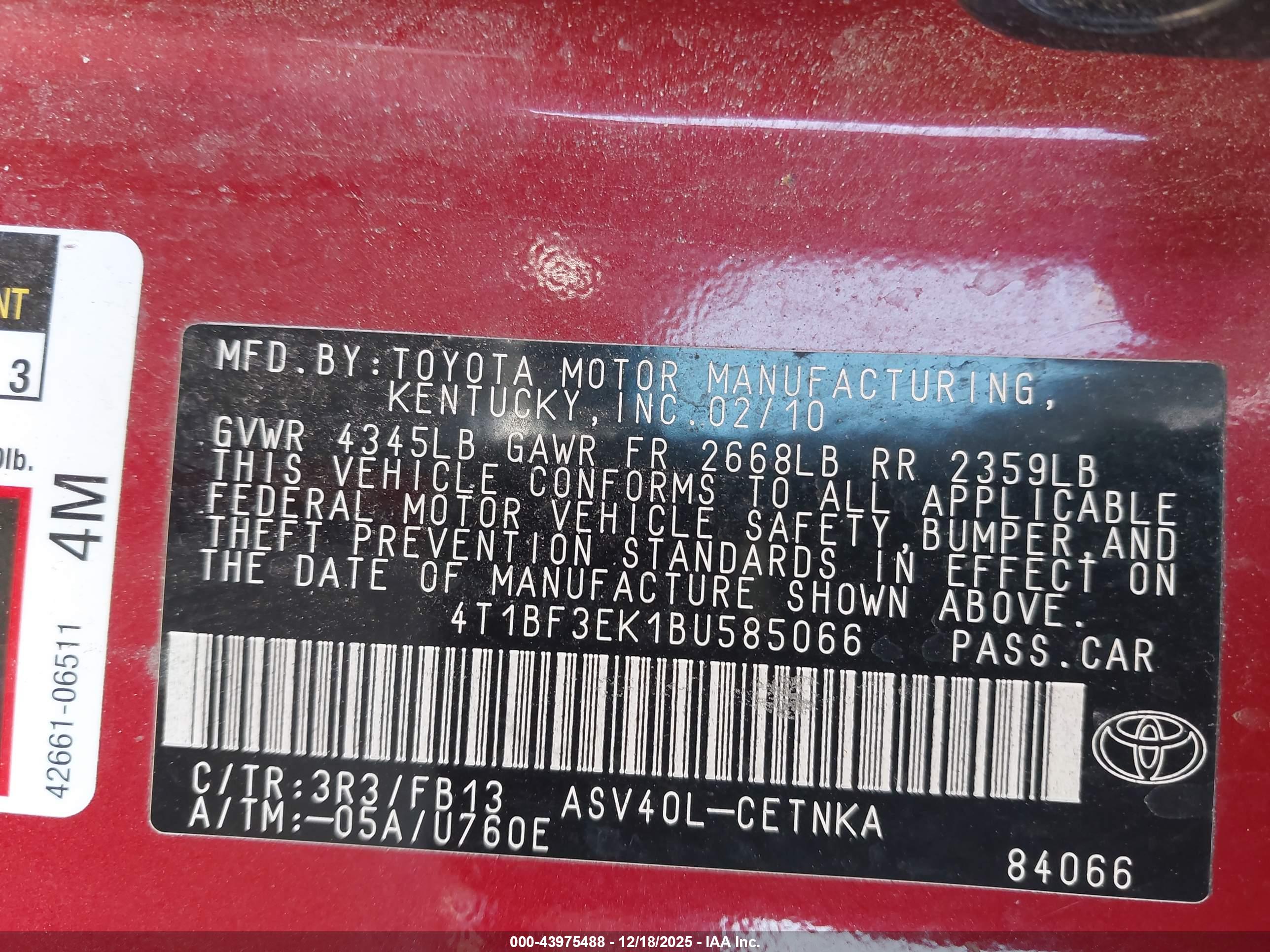 TOYOTA CAMRY image 9