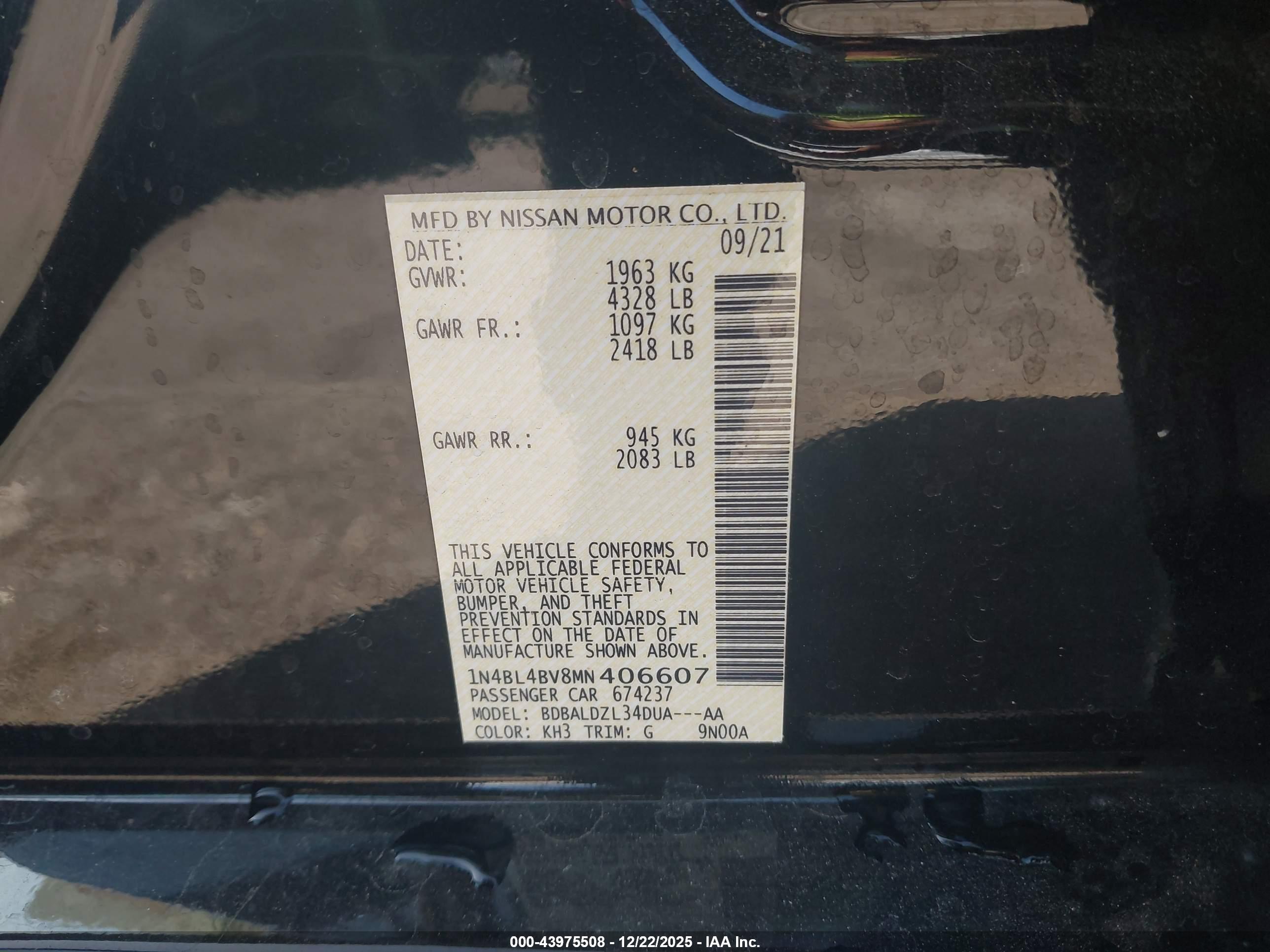 NISSAN ALTIMA image 9
