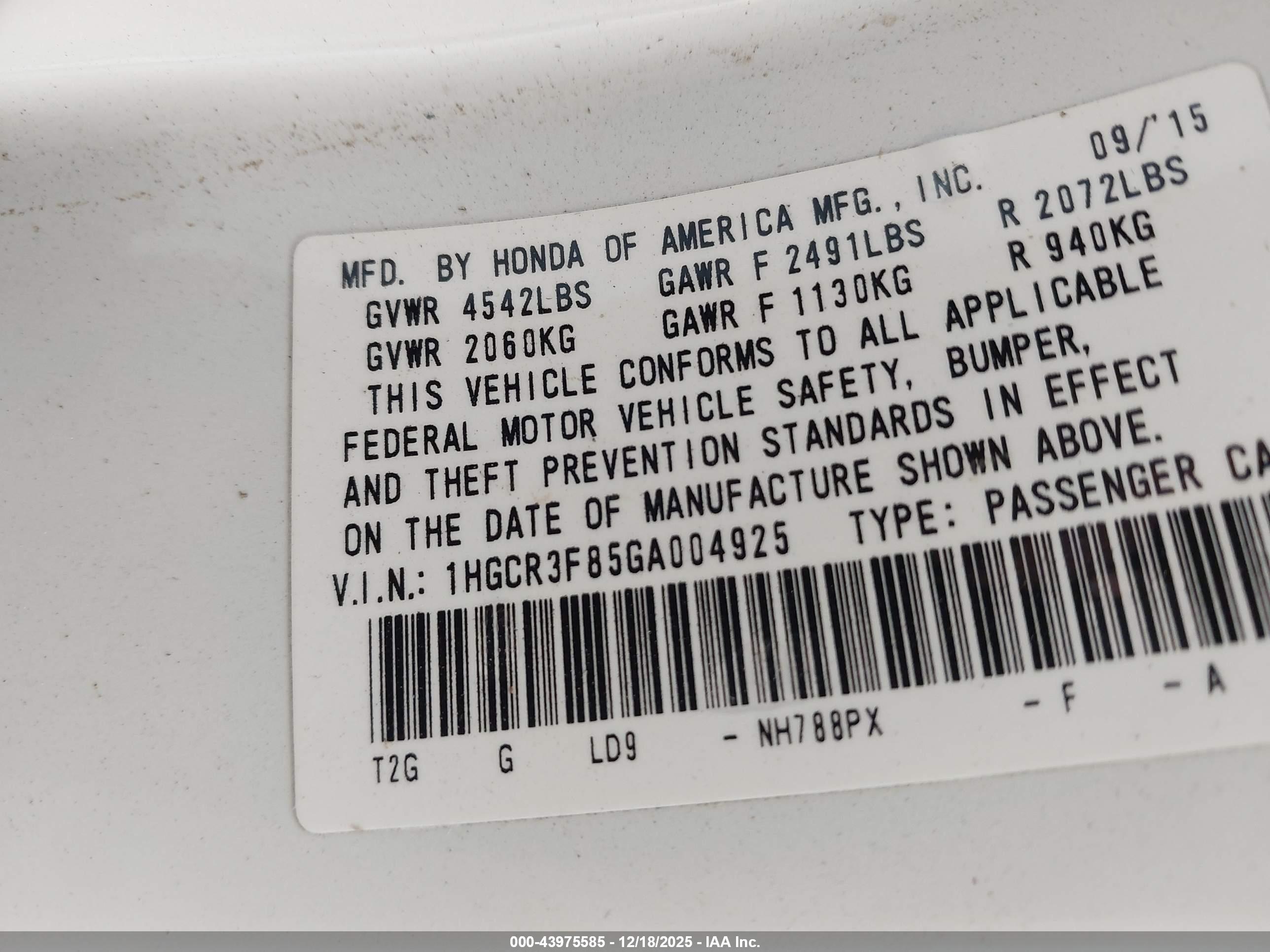 HONDA ACCORD image 9