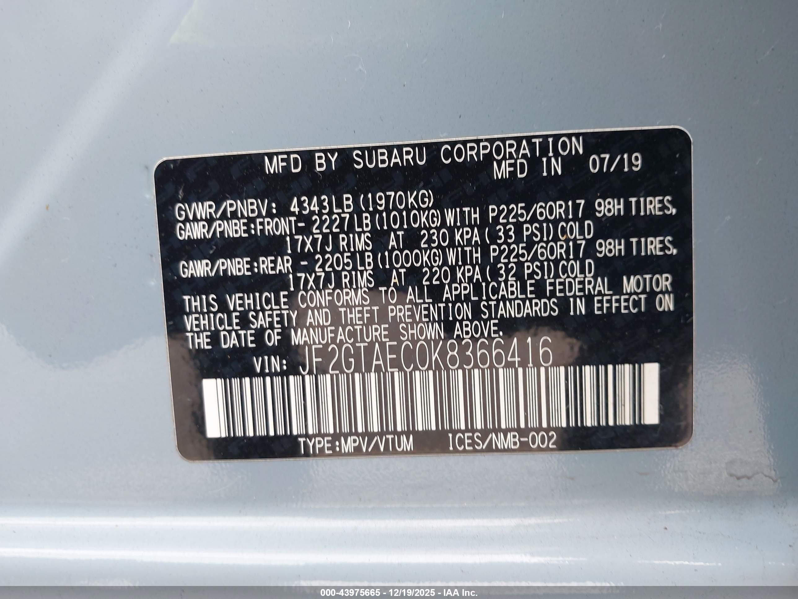 SUBARU CROSSTREK image 9