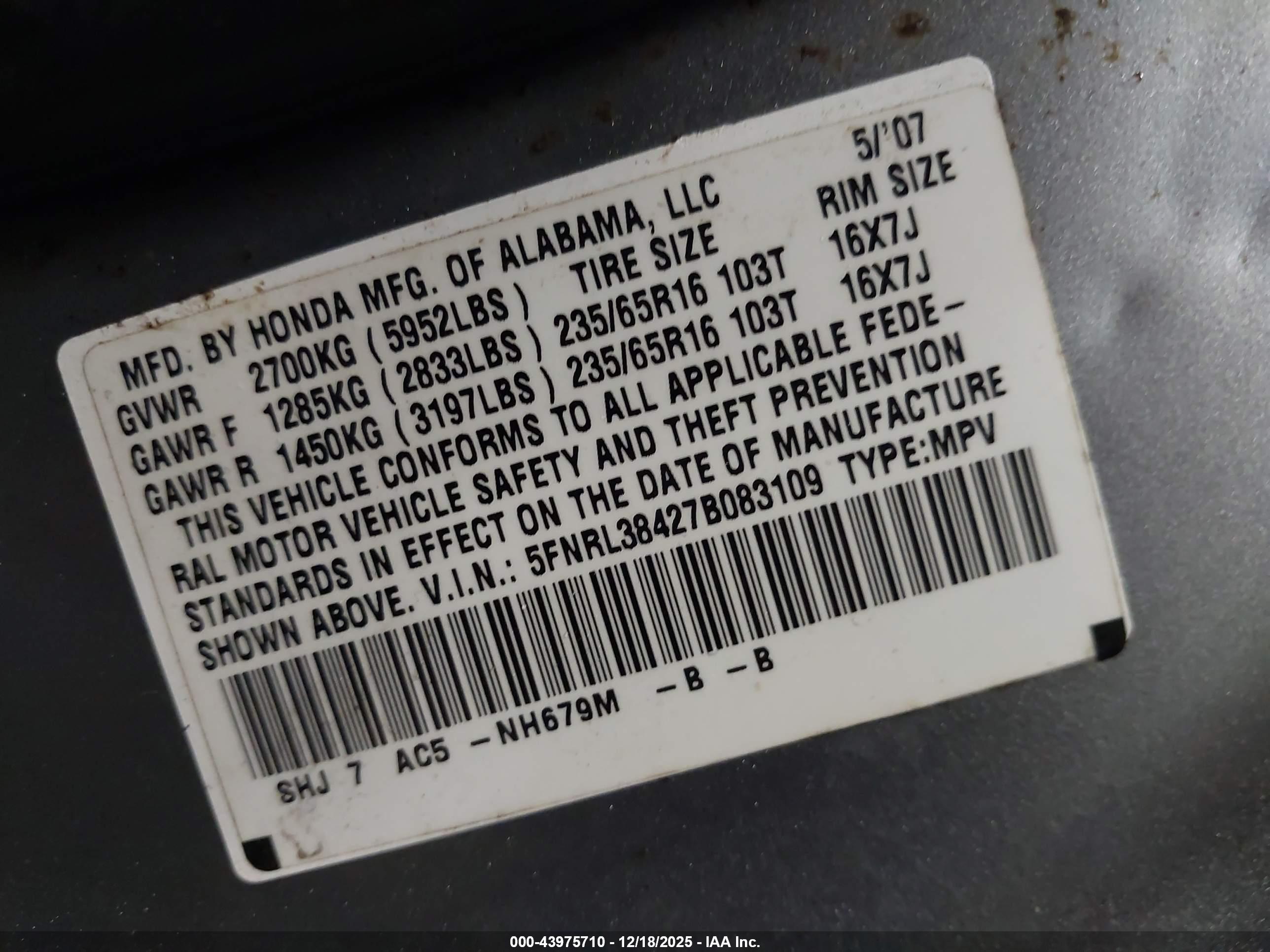 HONDA ODYSSEY image 9
