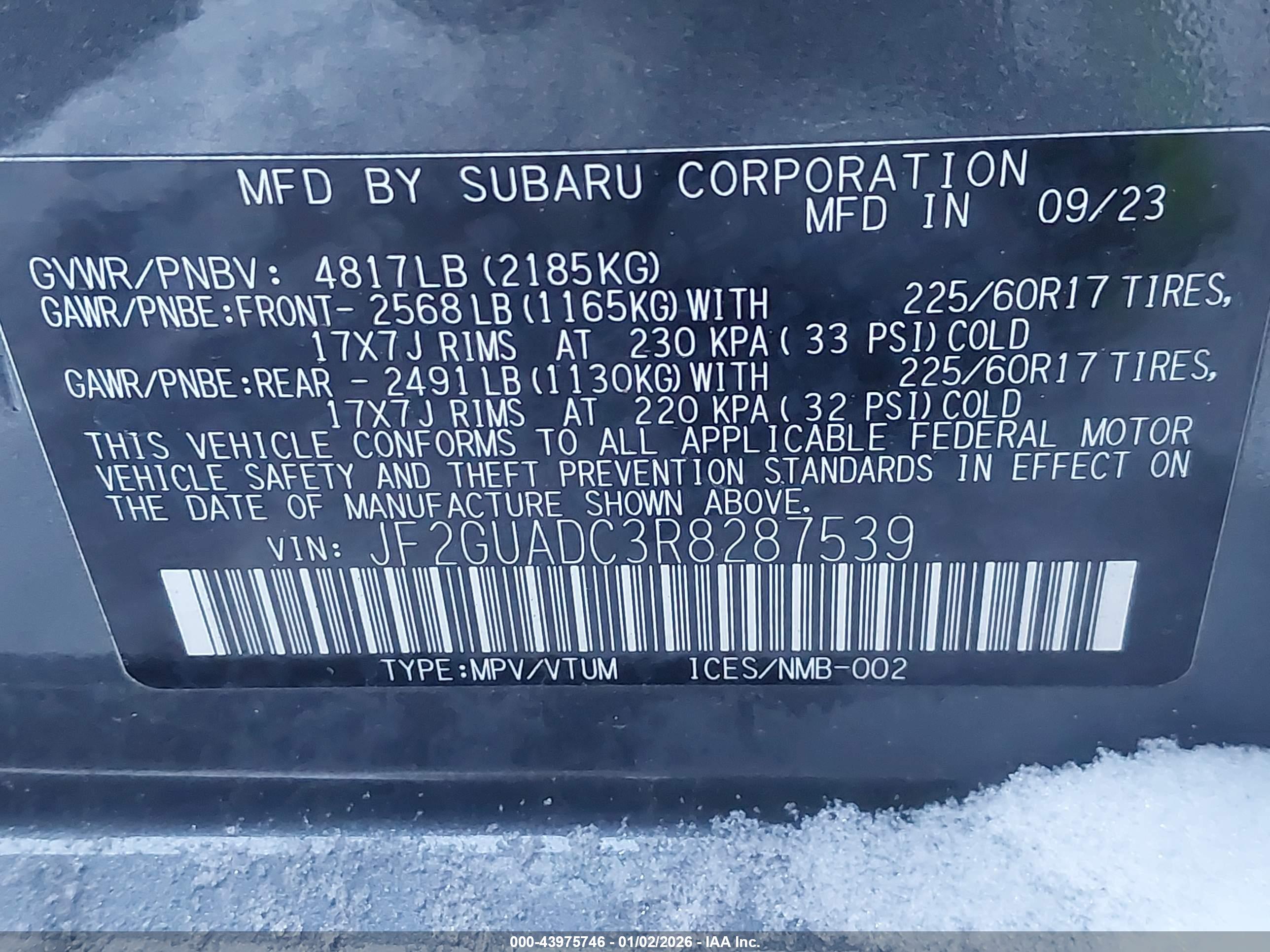 SUBARU CROSSTREK image 9