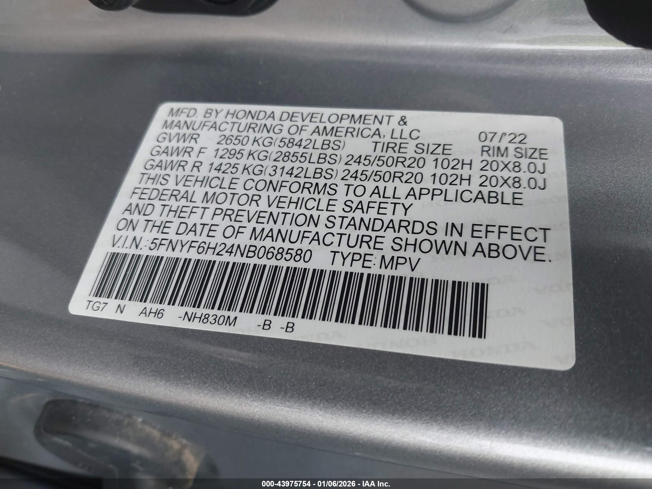 HONDA PILOT image 9