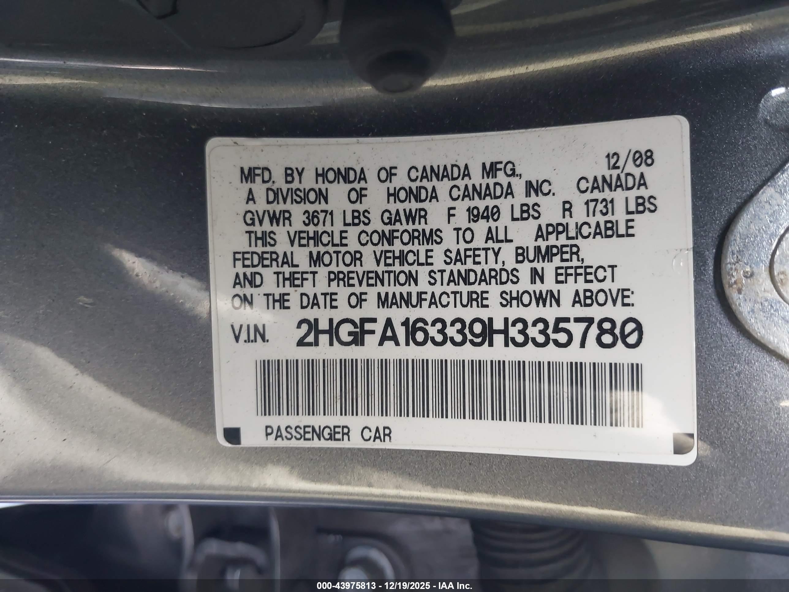 HONDA CIVIC image 9