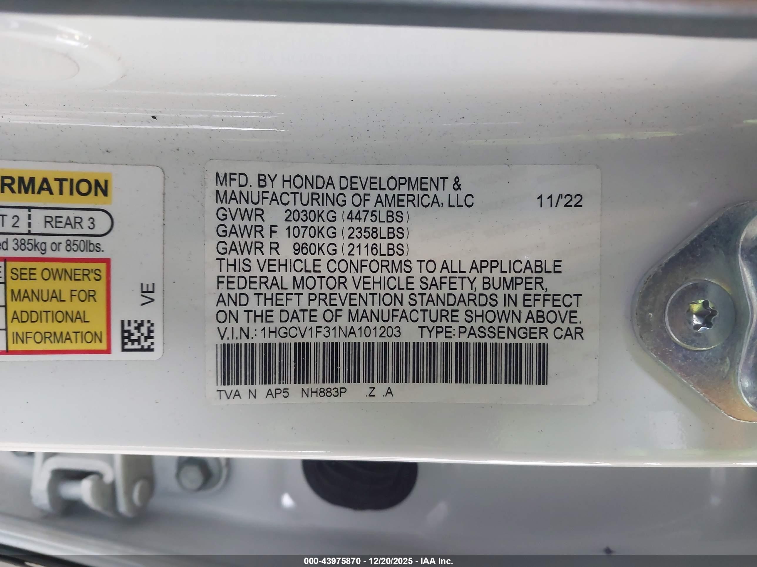 HONDA ACCORD image 9