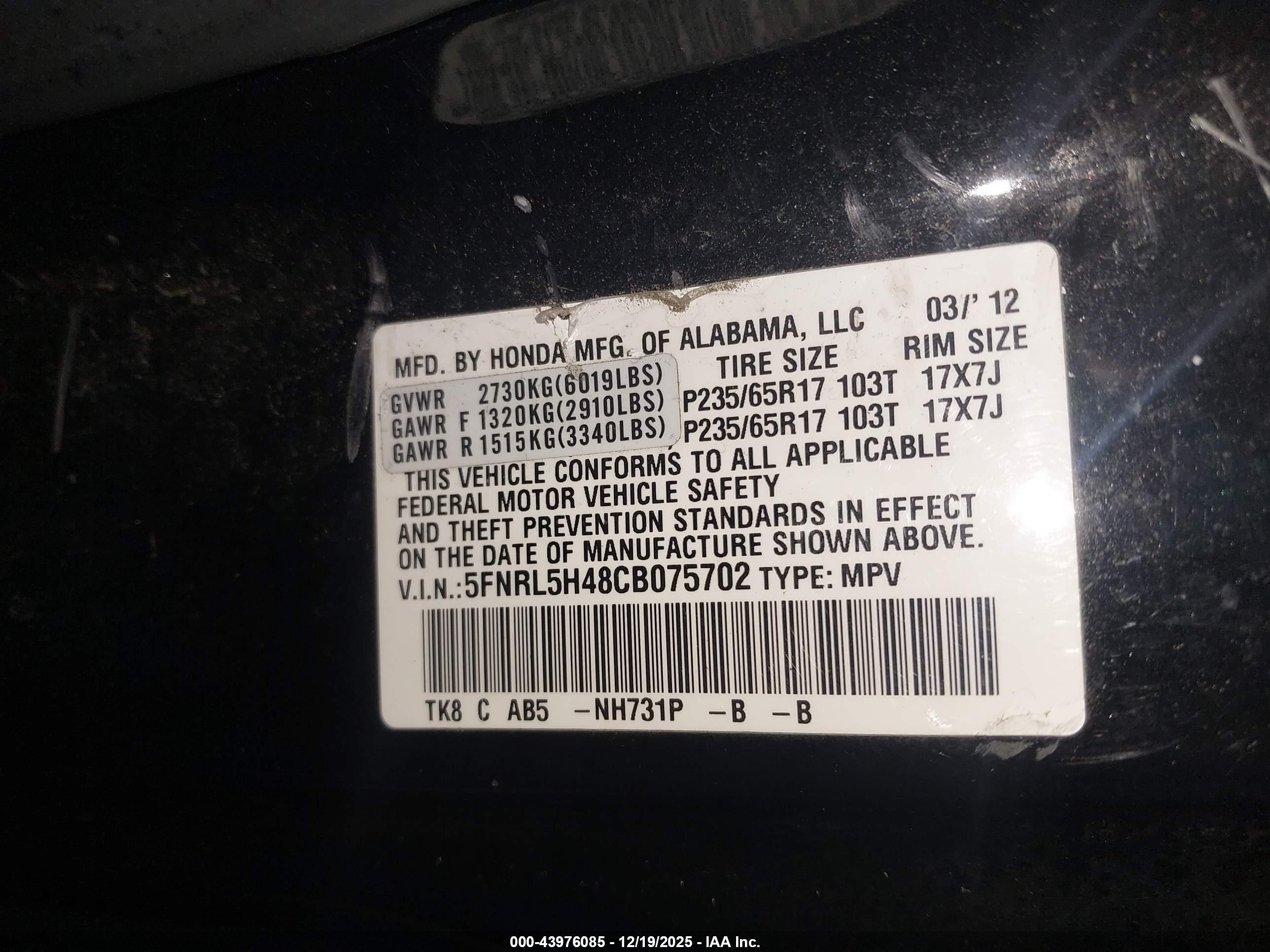 HONDA ODYSSEY image 9