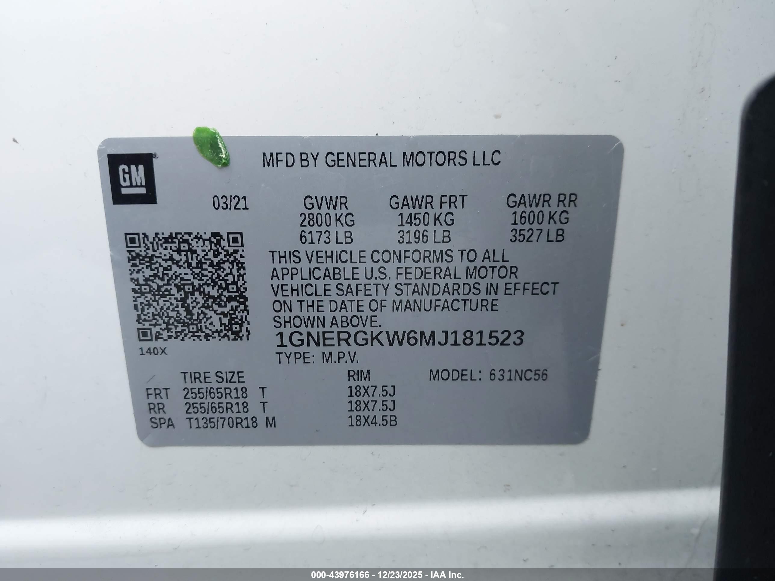 CHEVROLET TRAVERSE image 9