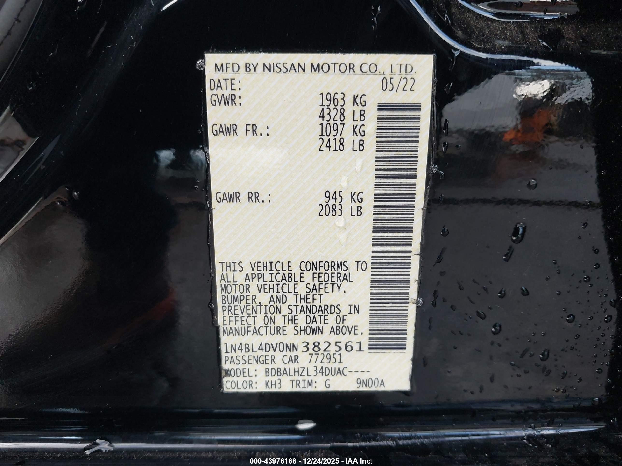 NISSAN ALTIMA image 9