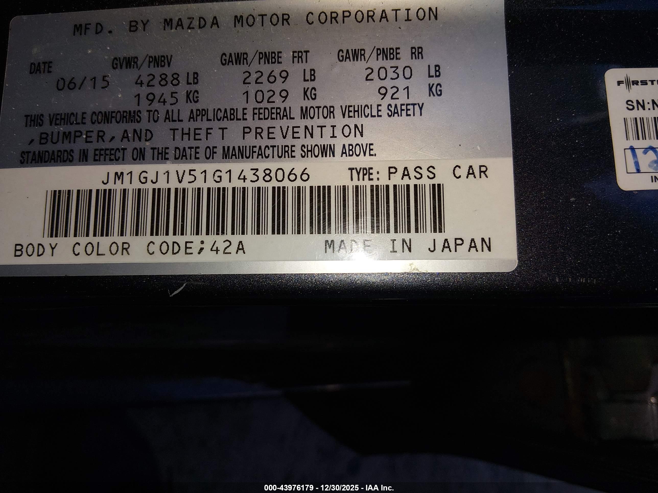 MAZDA MAZDA6 image 9