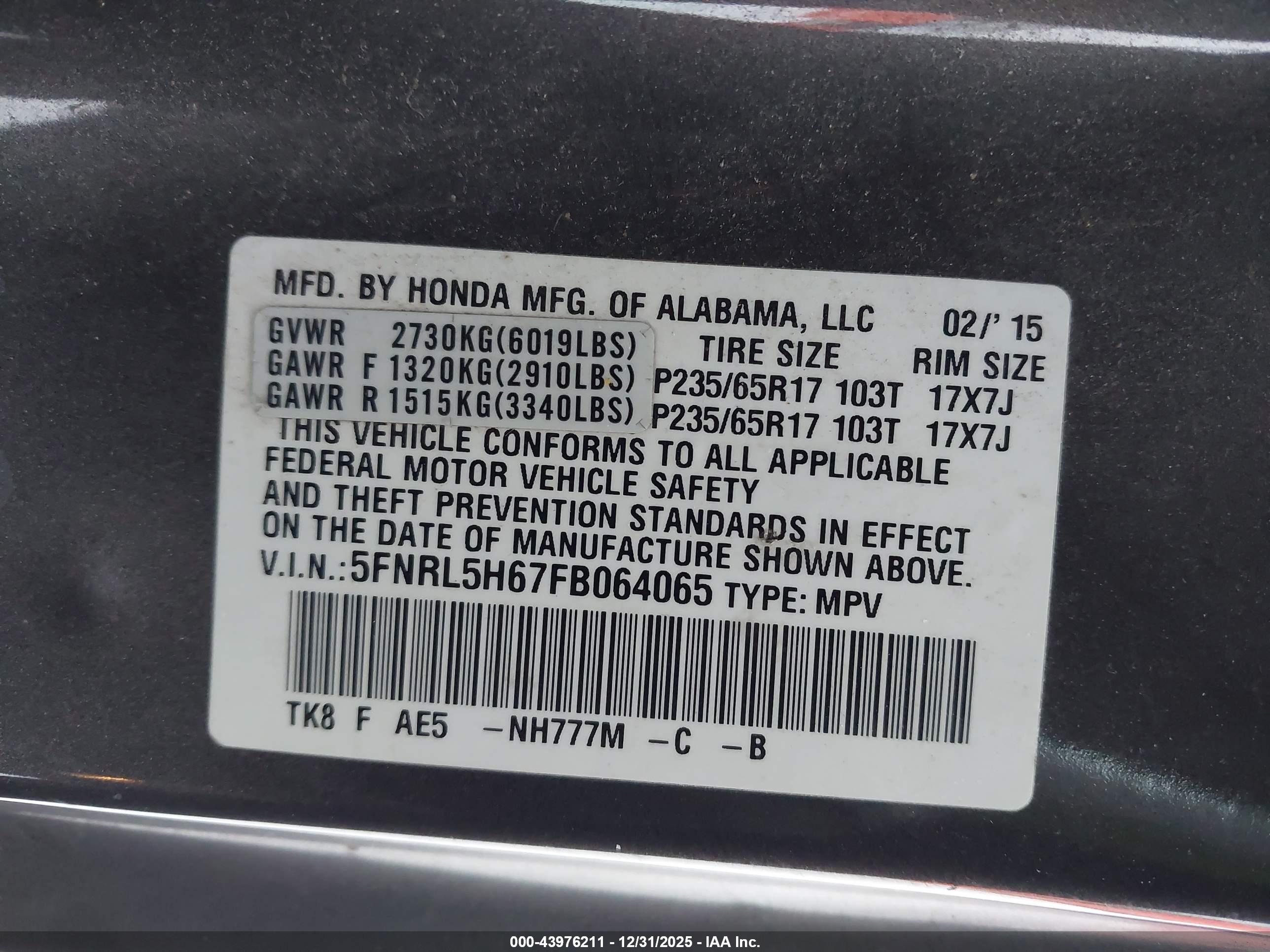 HONDA ODYSSEY image 9