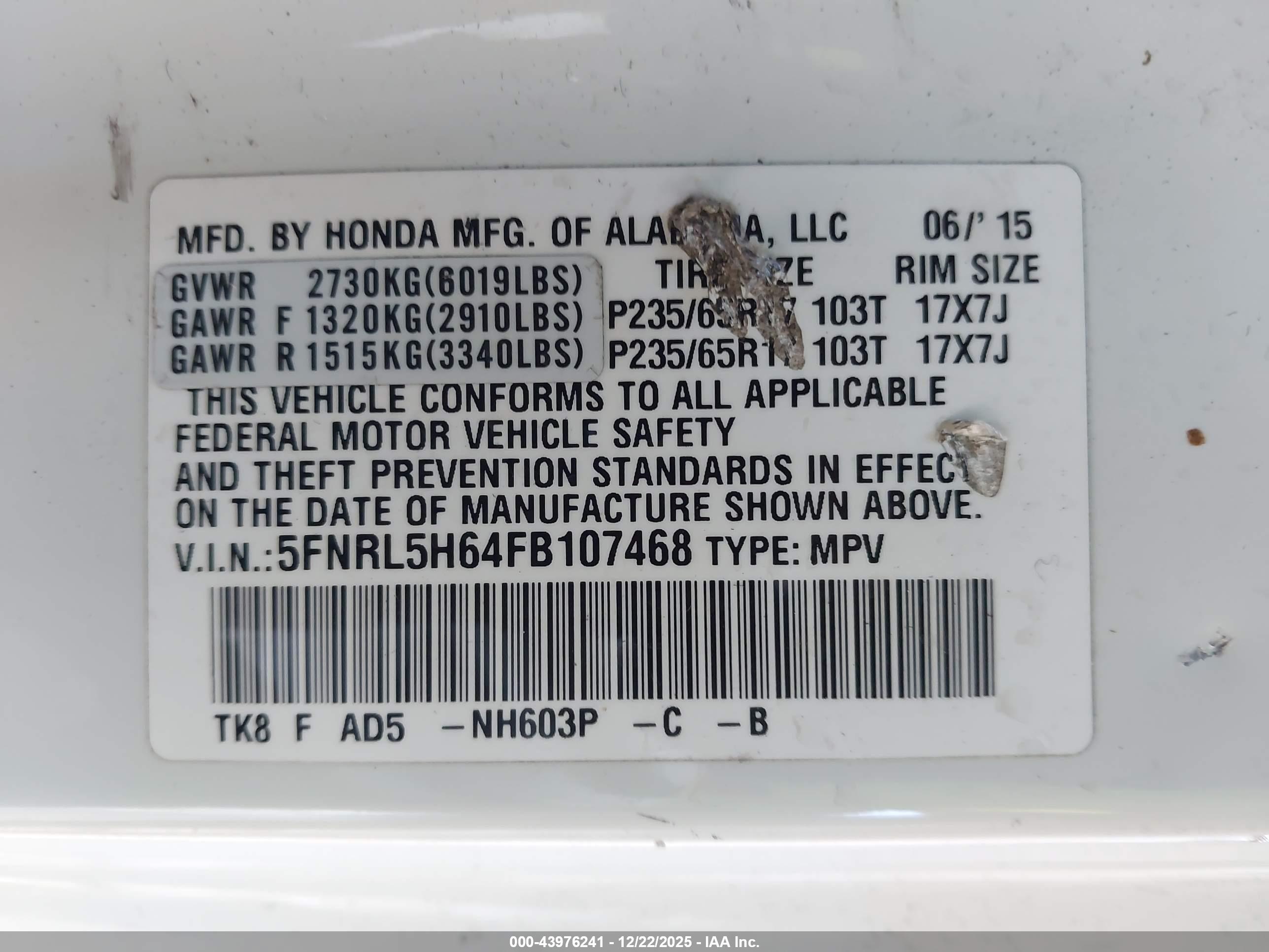 HONDA ODYSSEY image 9
