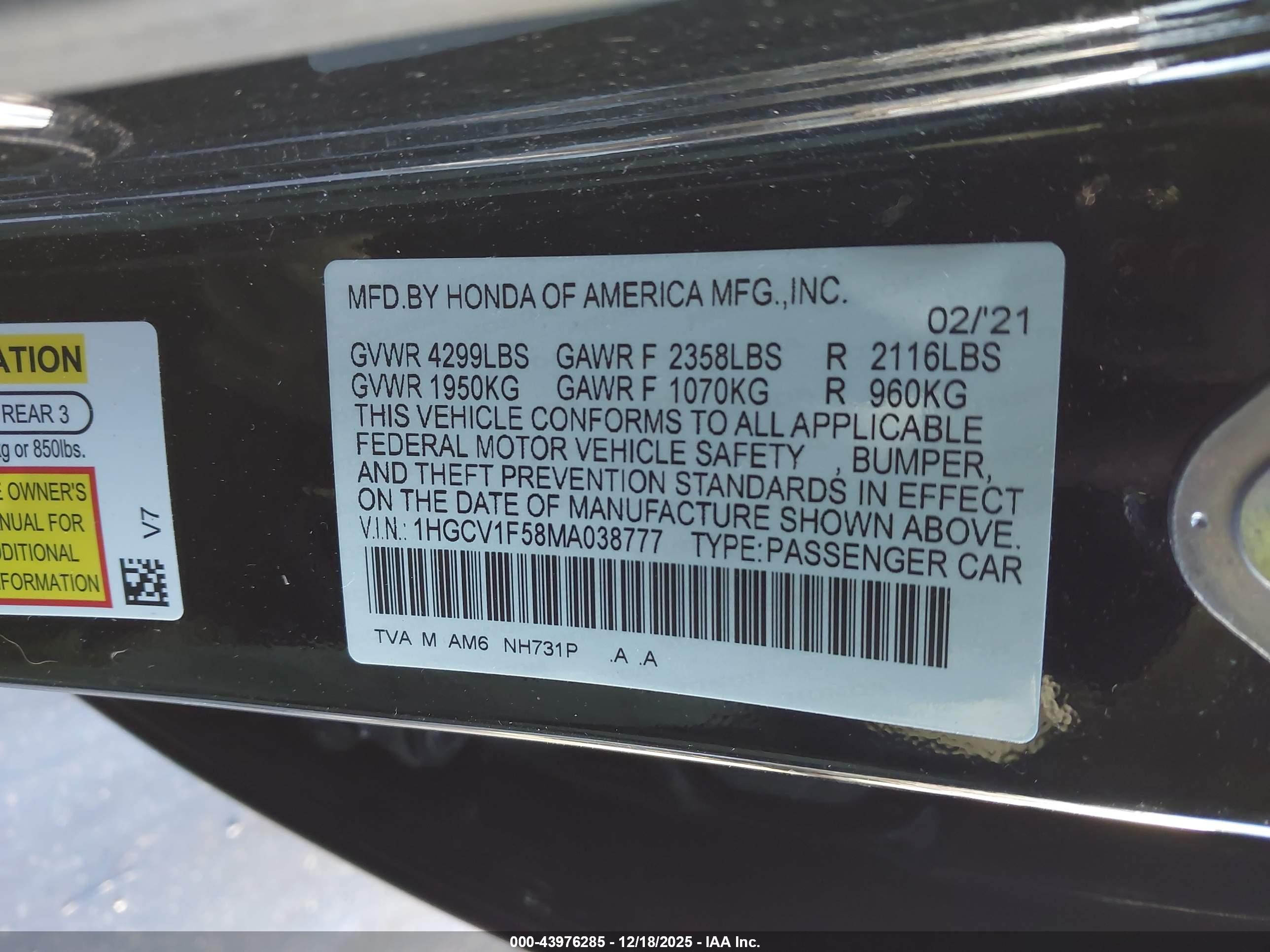 HONDA ACCORD image 9