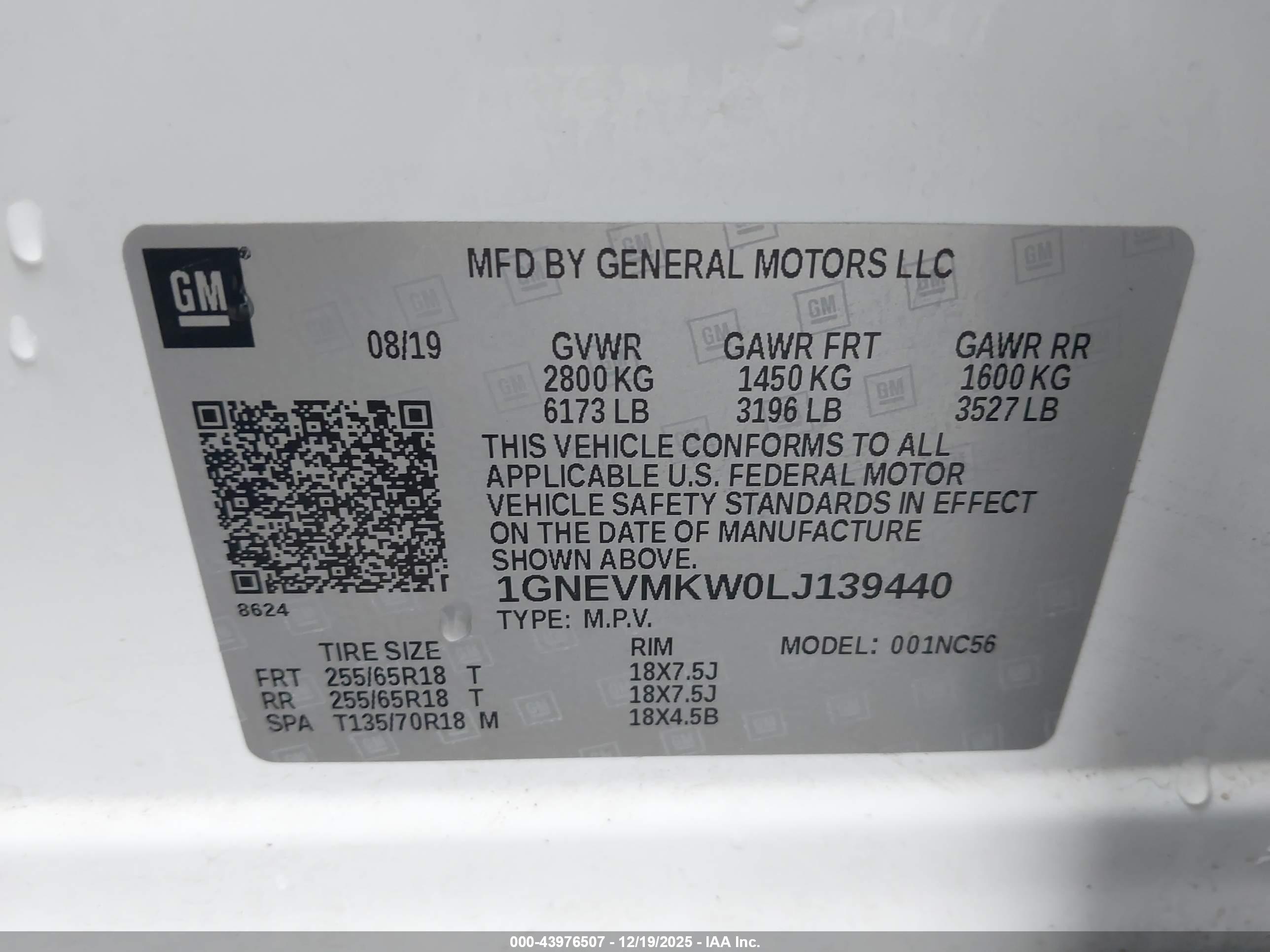 CHEVROLET TRAVERSE image 9