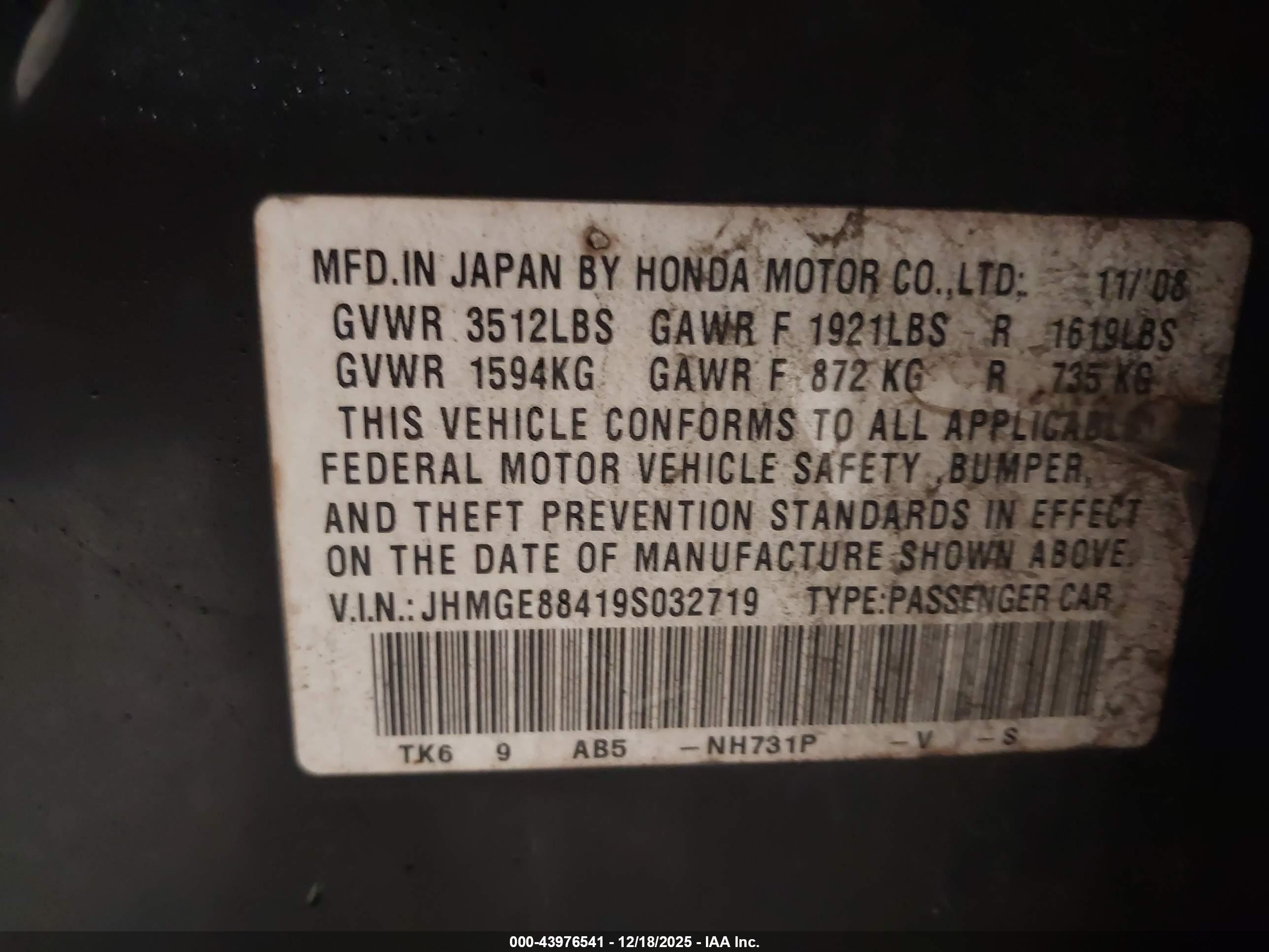 HONDA FIT image 9