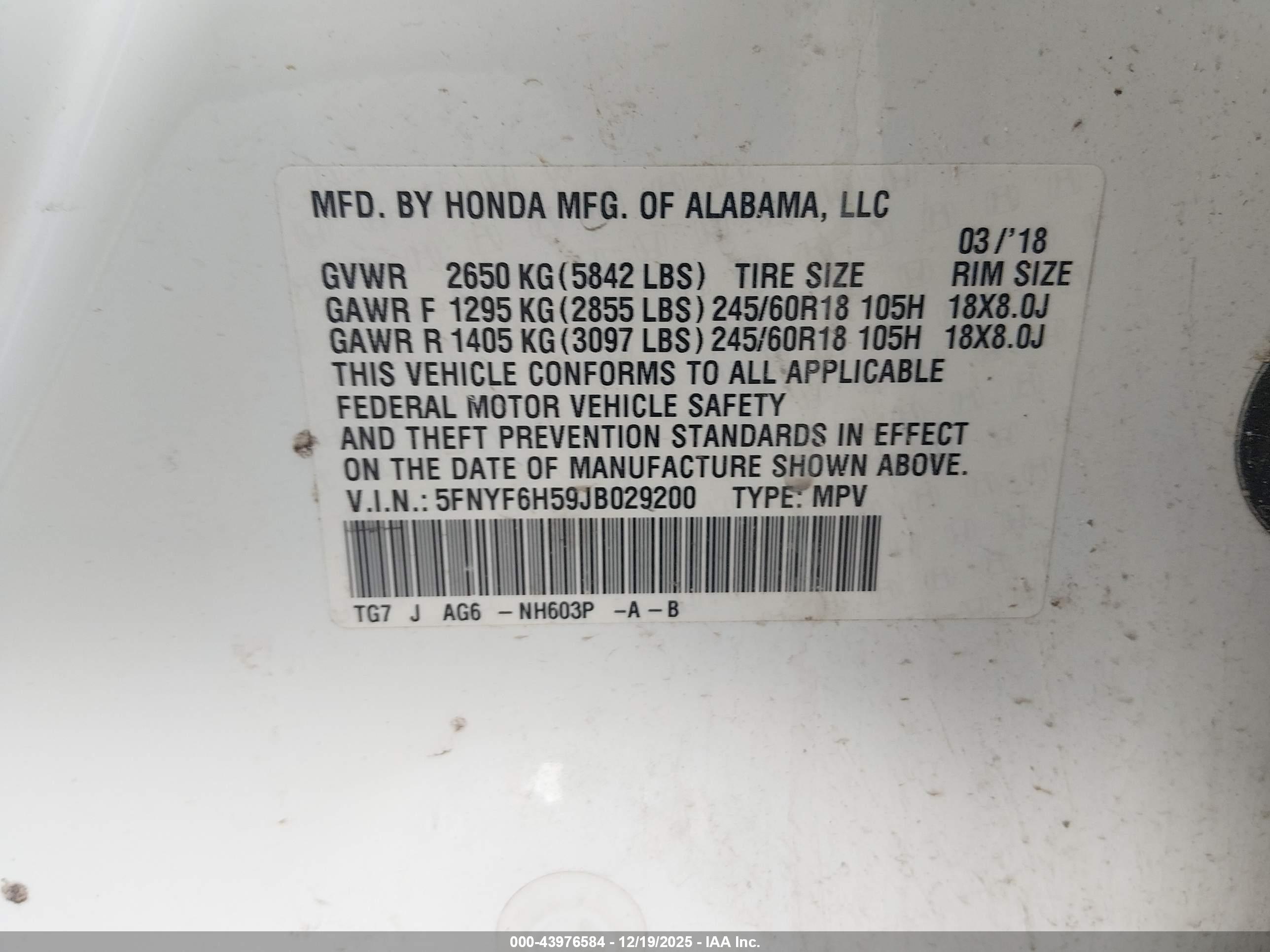 HONDA PILOT image 9