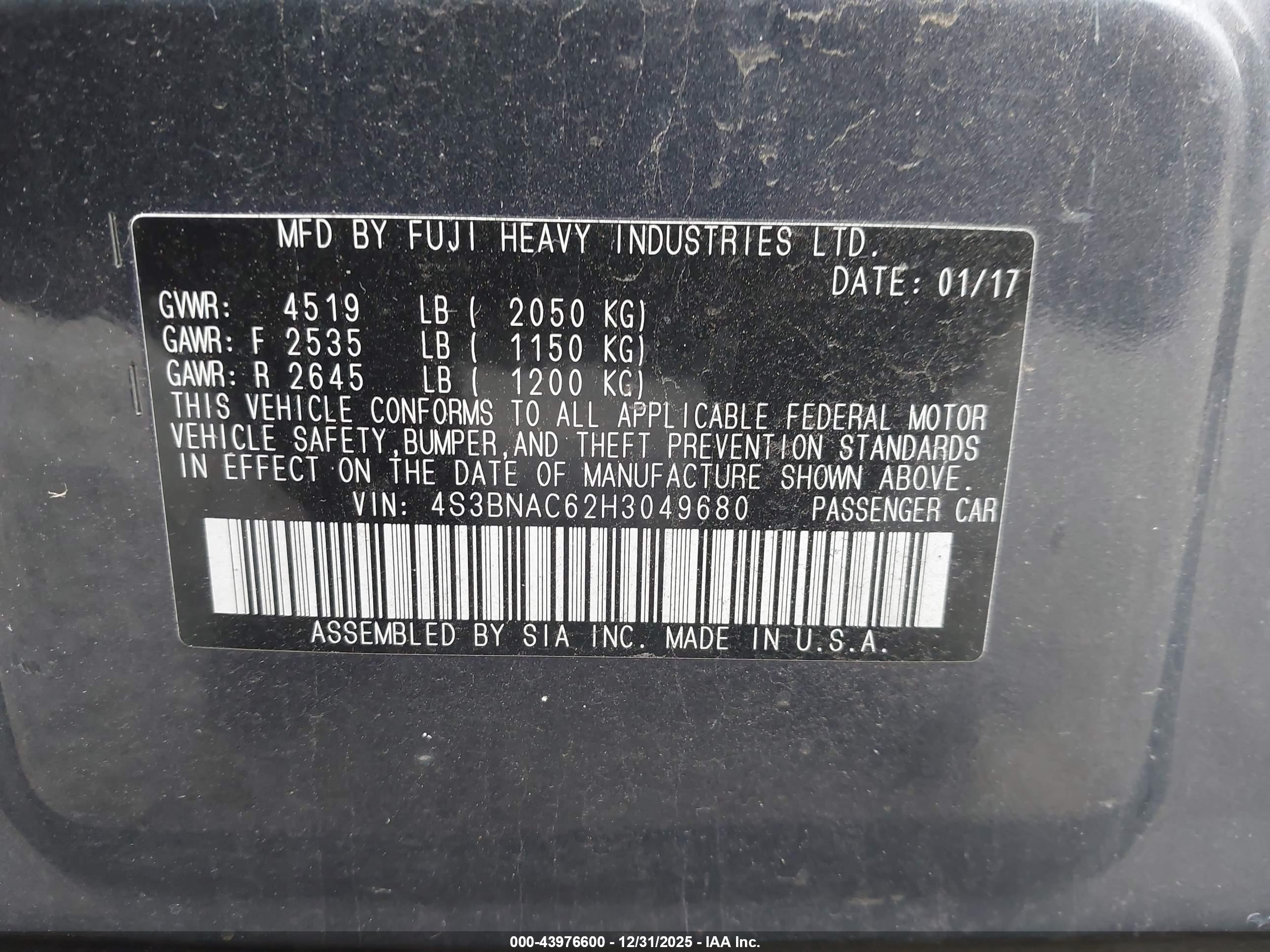 SUBARU LEGACY image 9