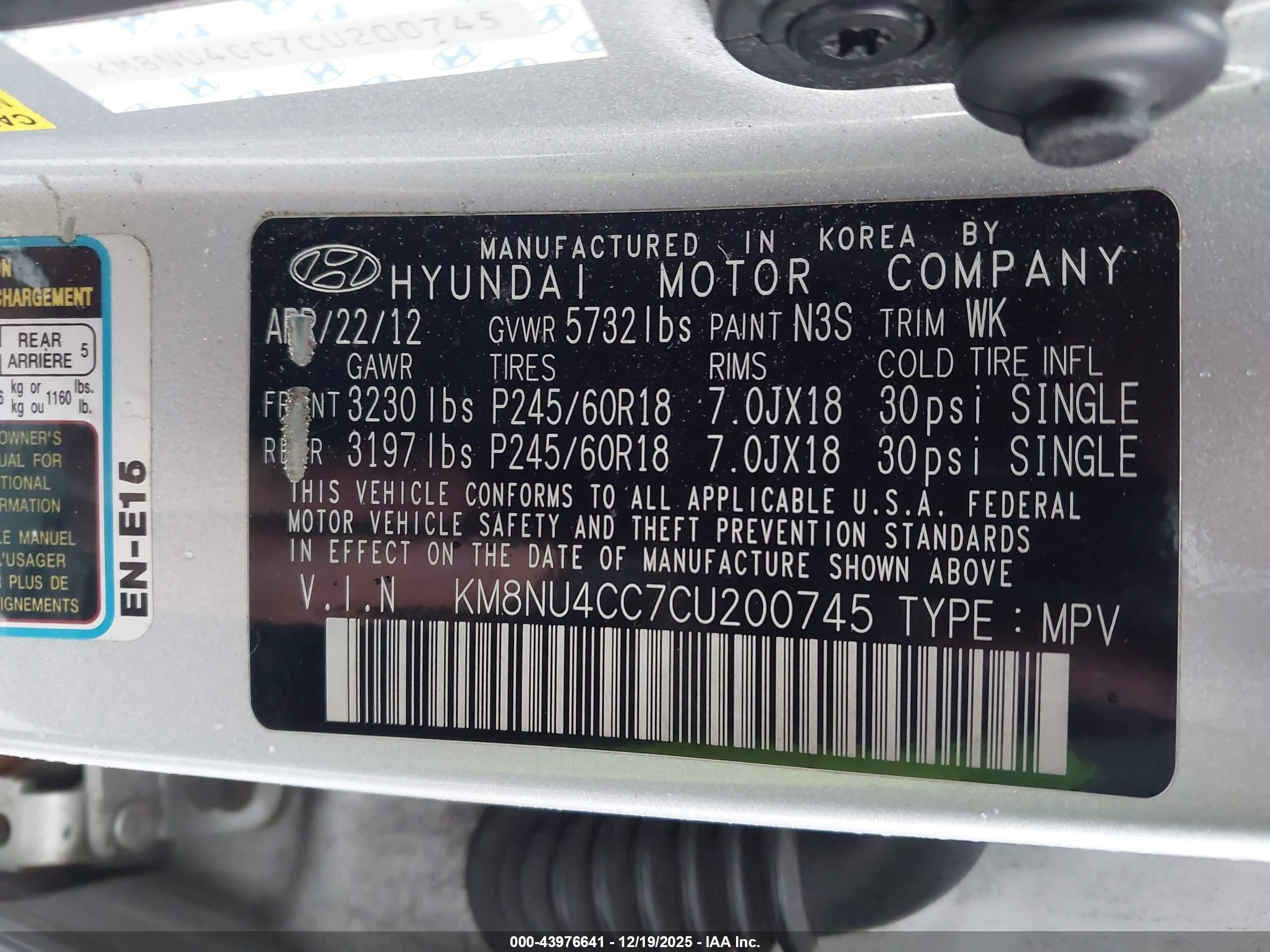 HYUNDAI VERACRUZ image 9