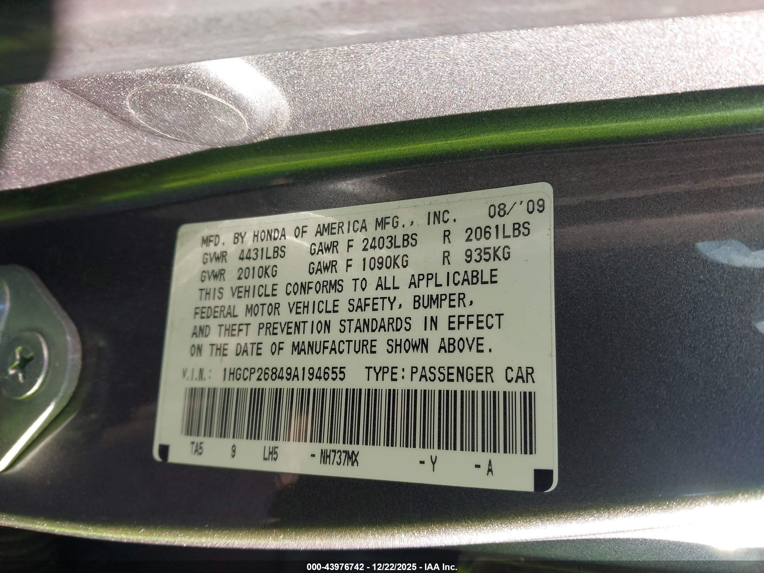 HONDA ACCORD image 9