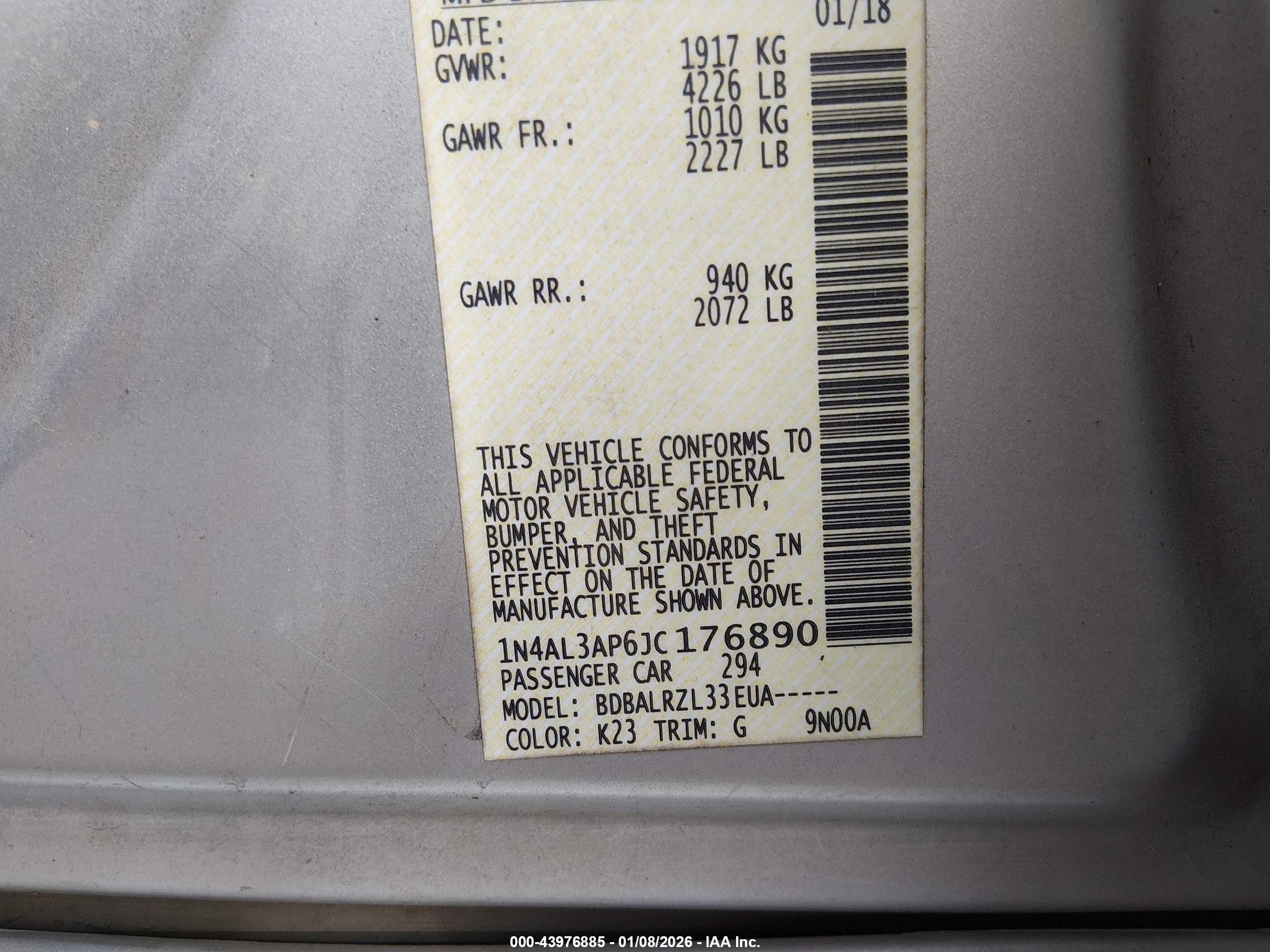 NISSAN ALTIMA image 9