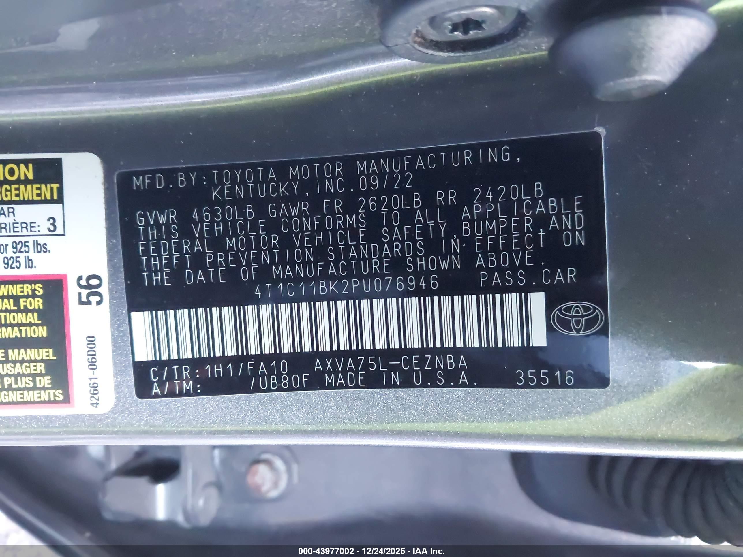 TOYOTA CAMRY image 9