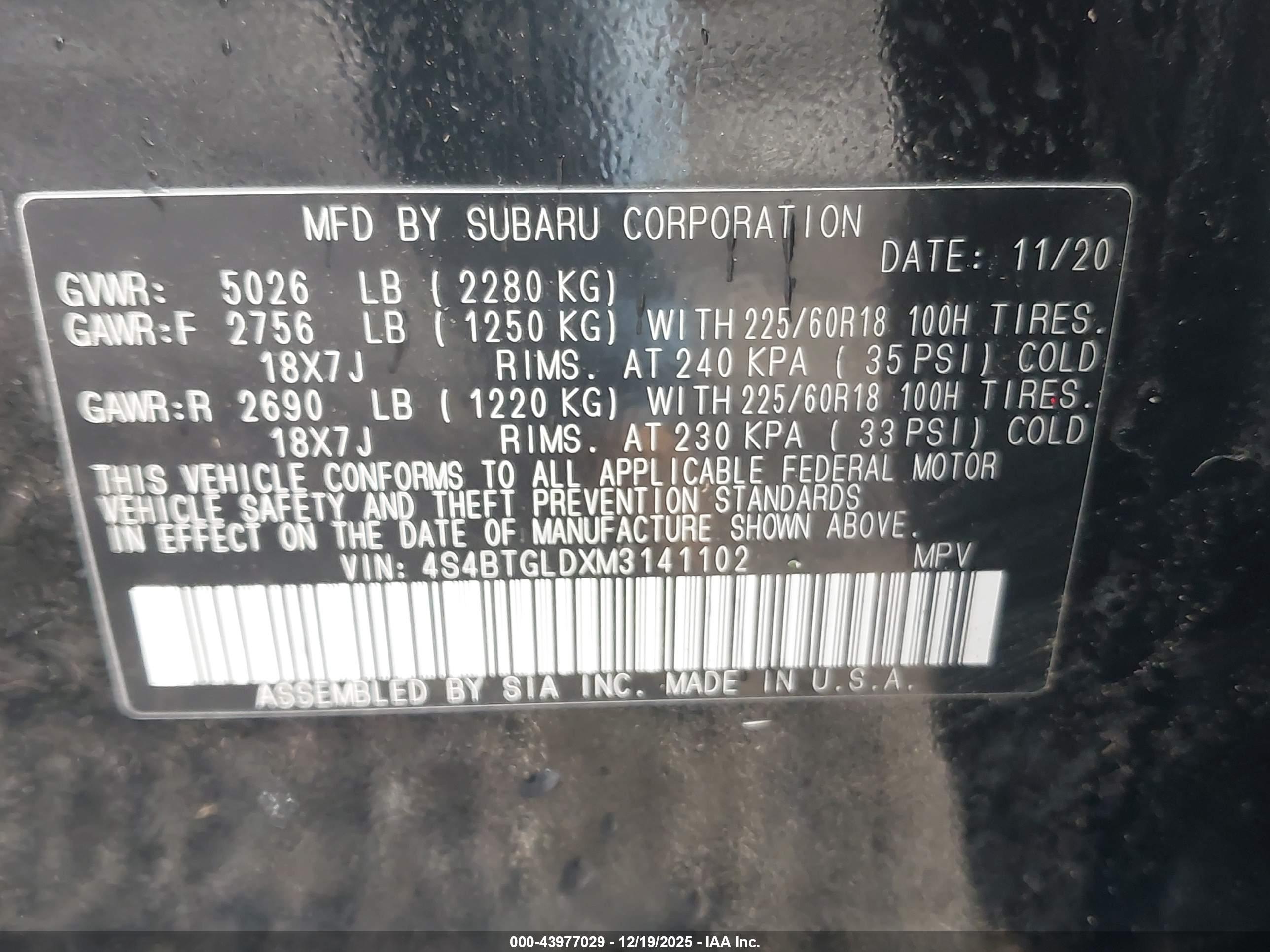 SUBARU OUTBACK image 9