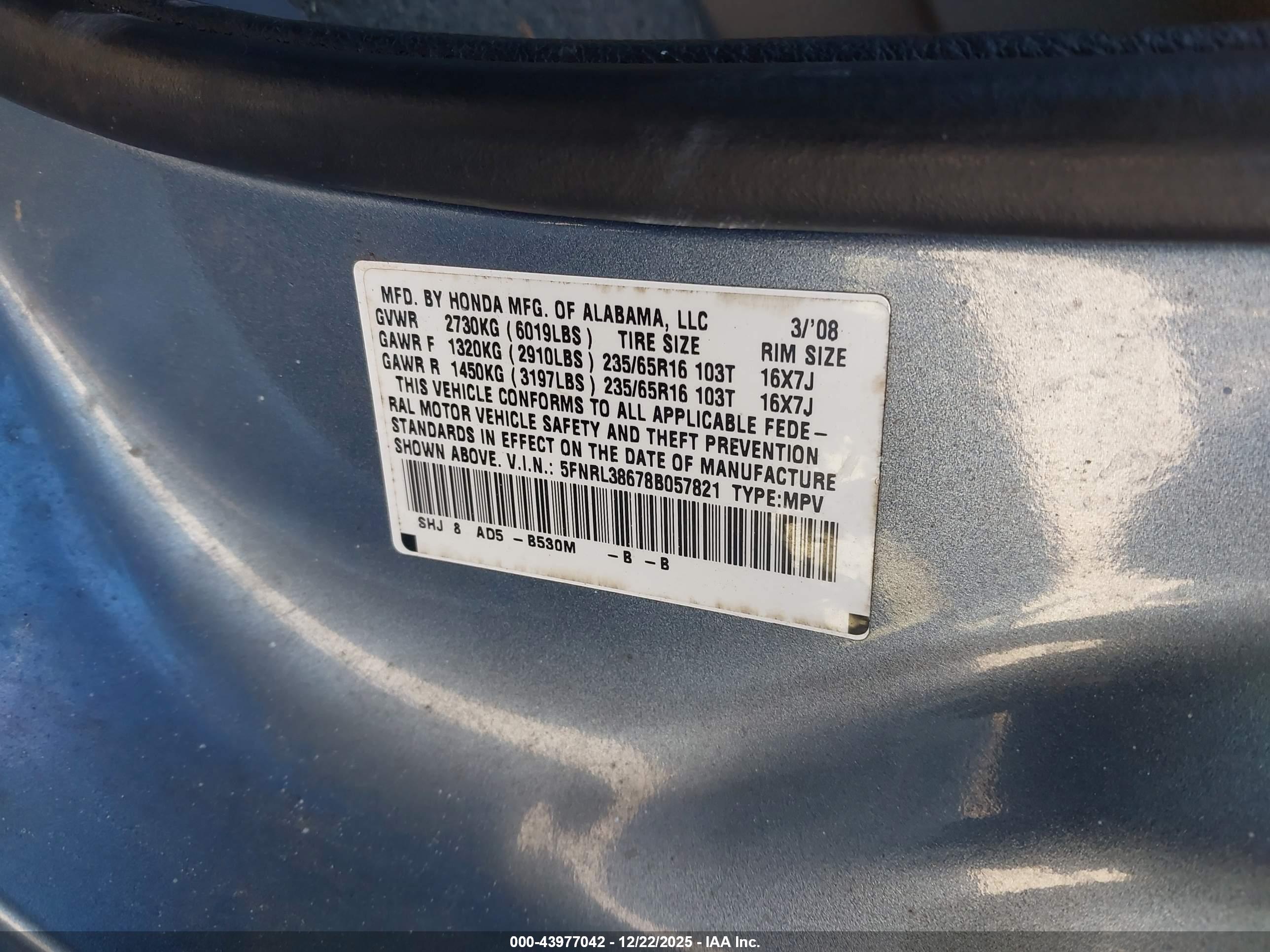 HONDA ODYSSEY image 9