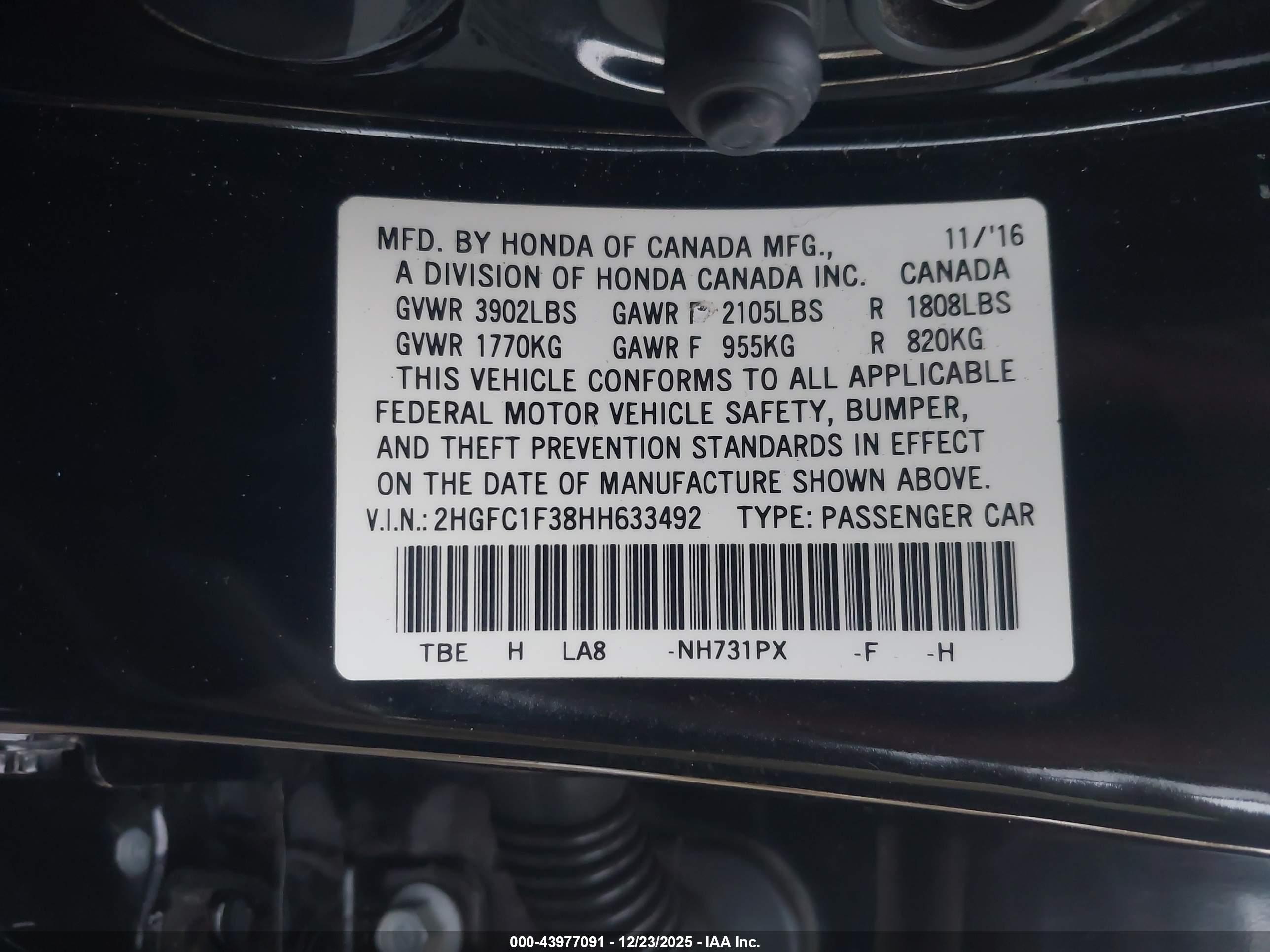 HONDA CIVIC image 9