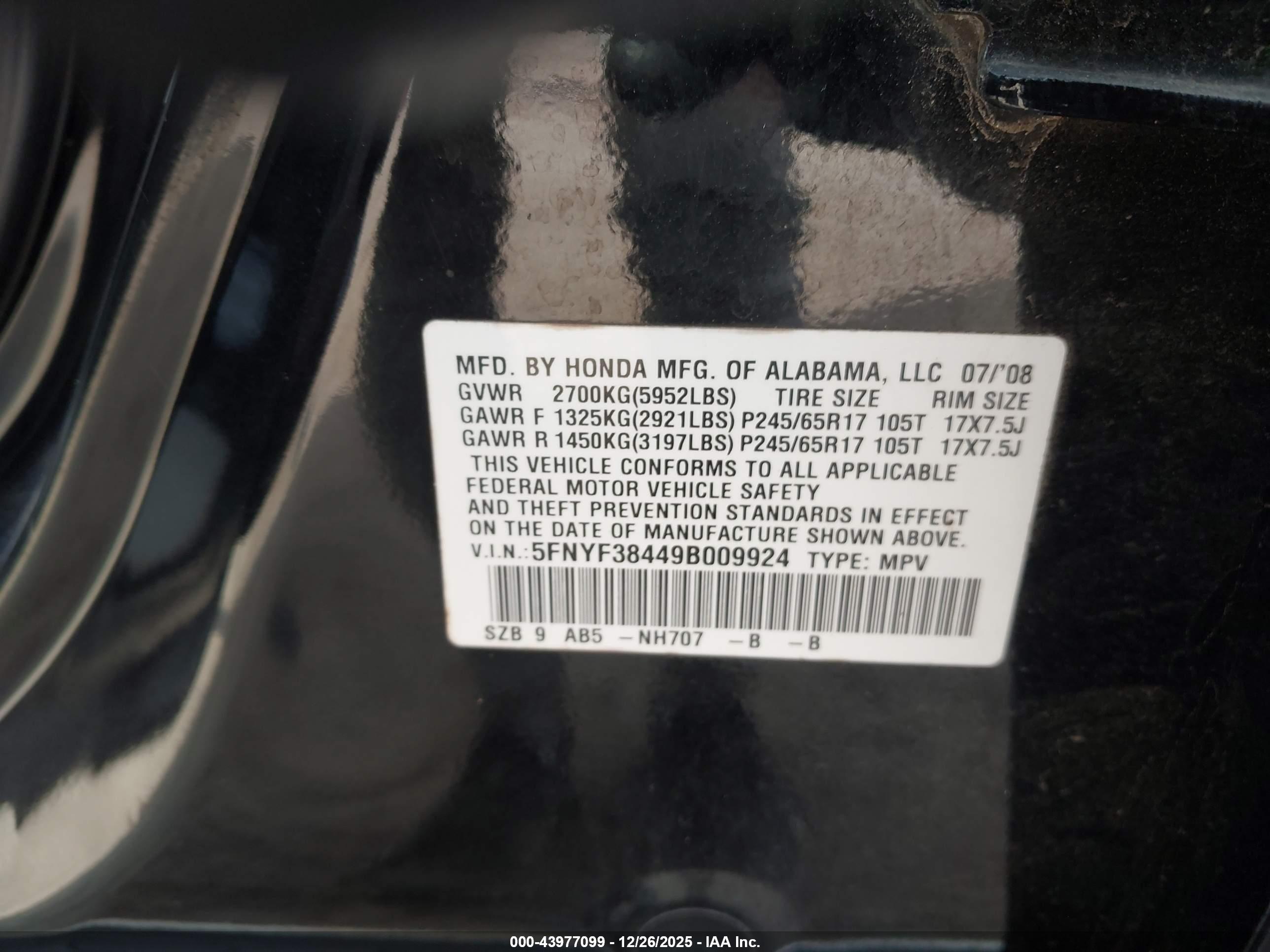 HONDA PILOT image 9