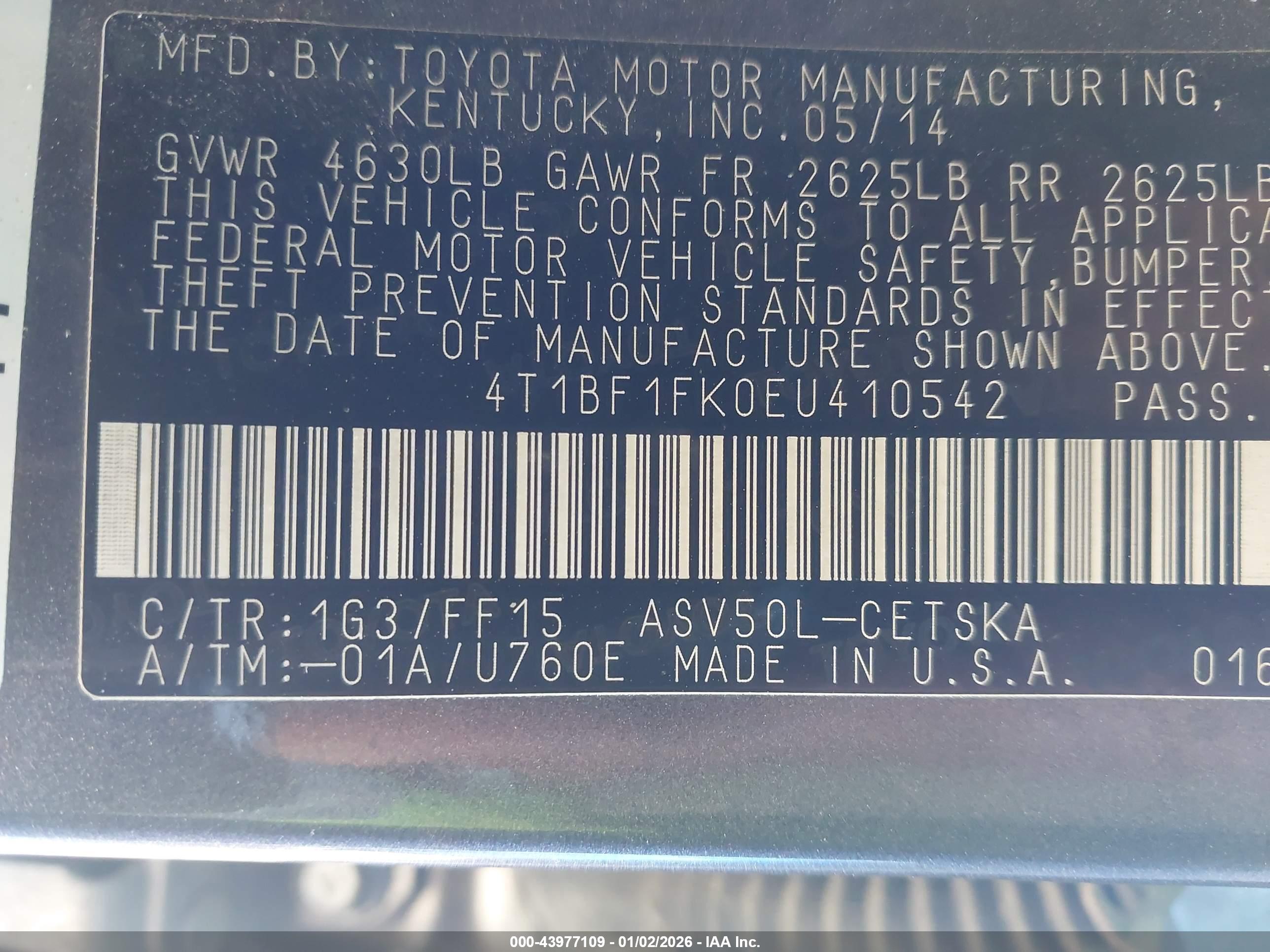 TOYOTA CAMRY image 9