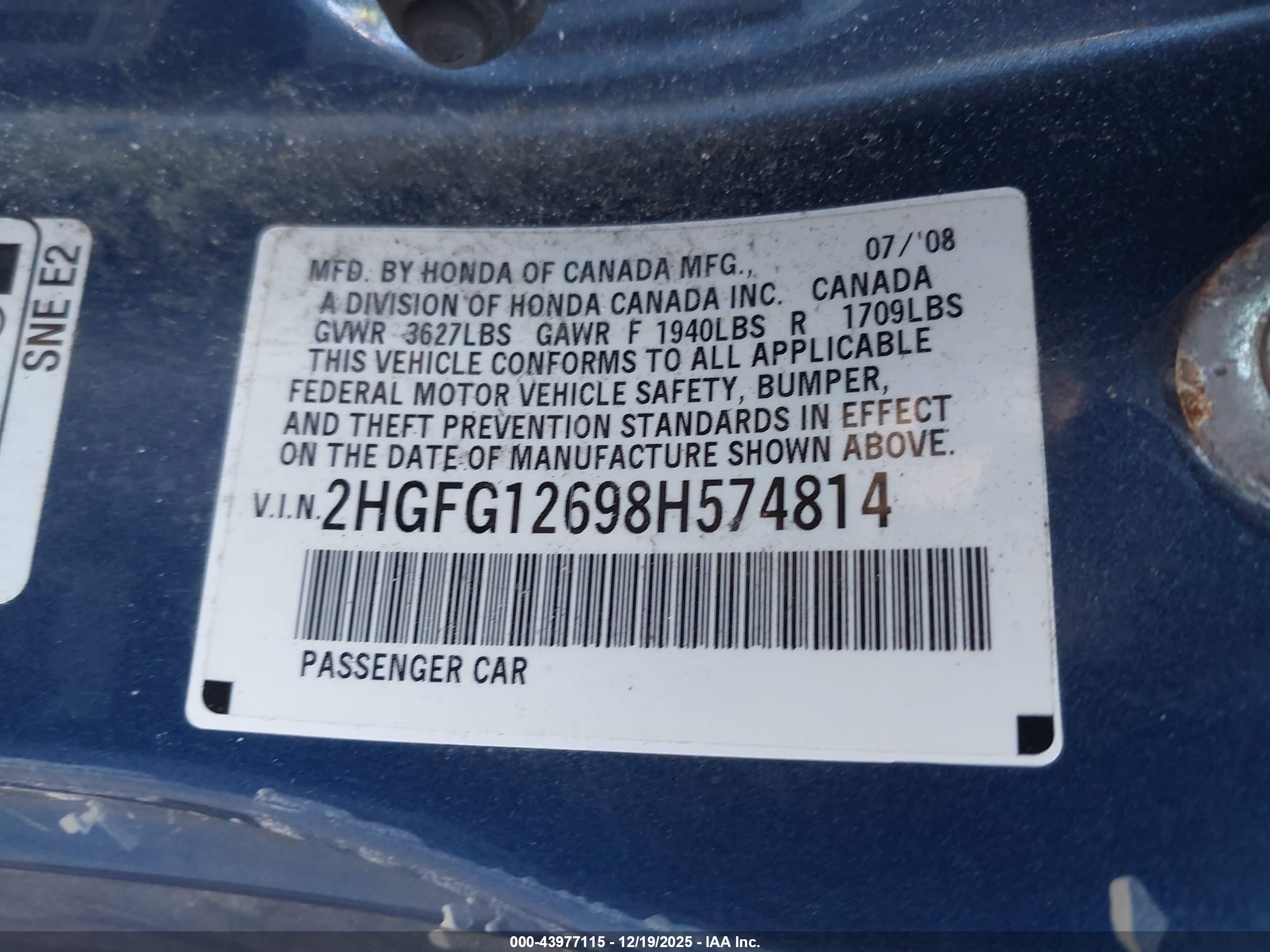 HONDA CIVIC image 9
