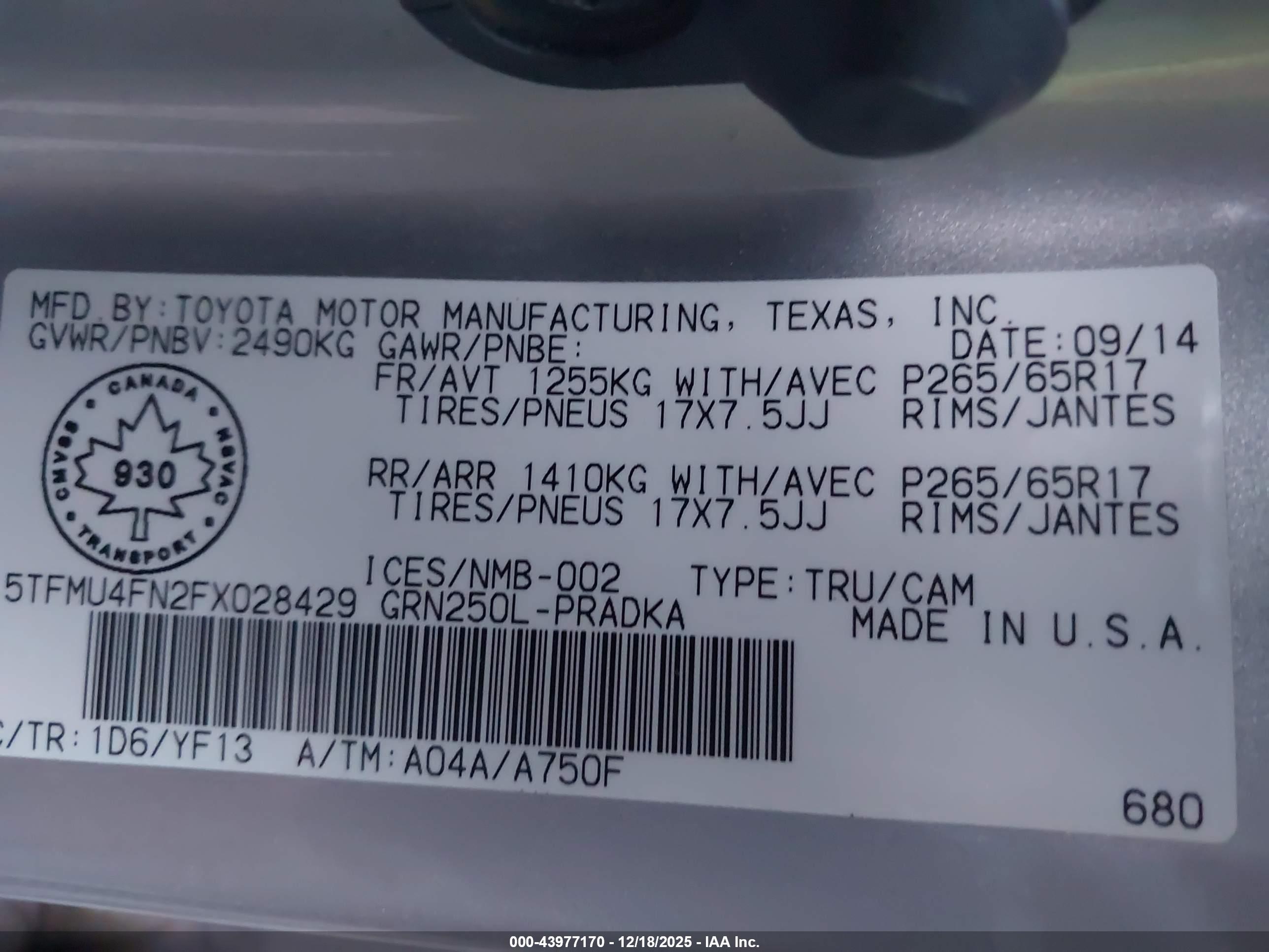 TOYOTA TACOMA image 9