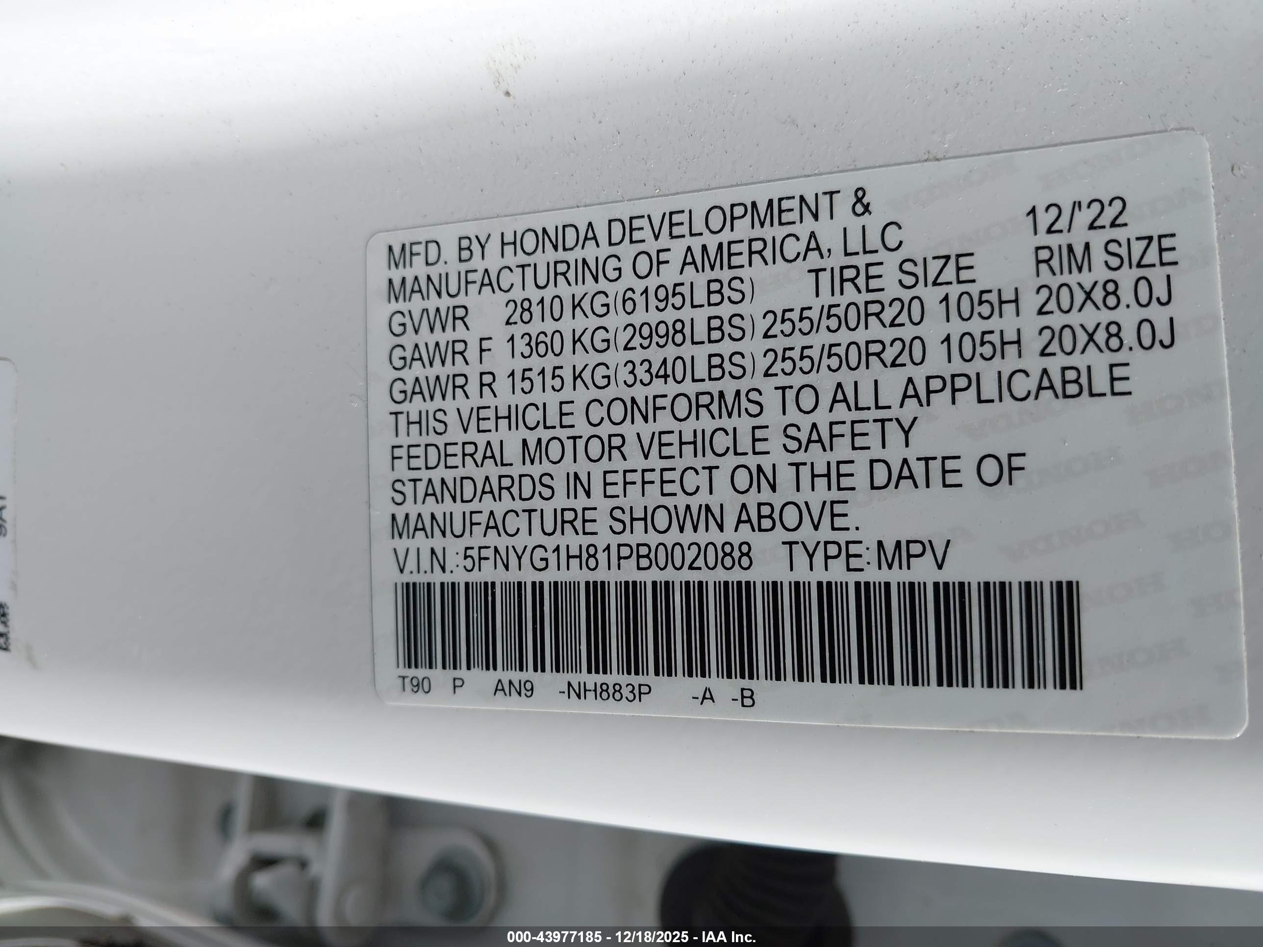 HONDA PILOT image 9