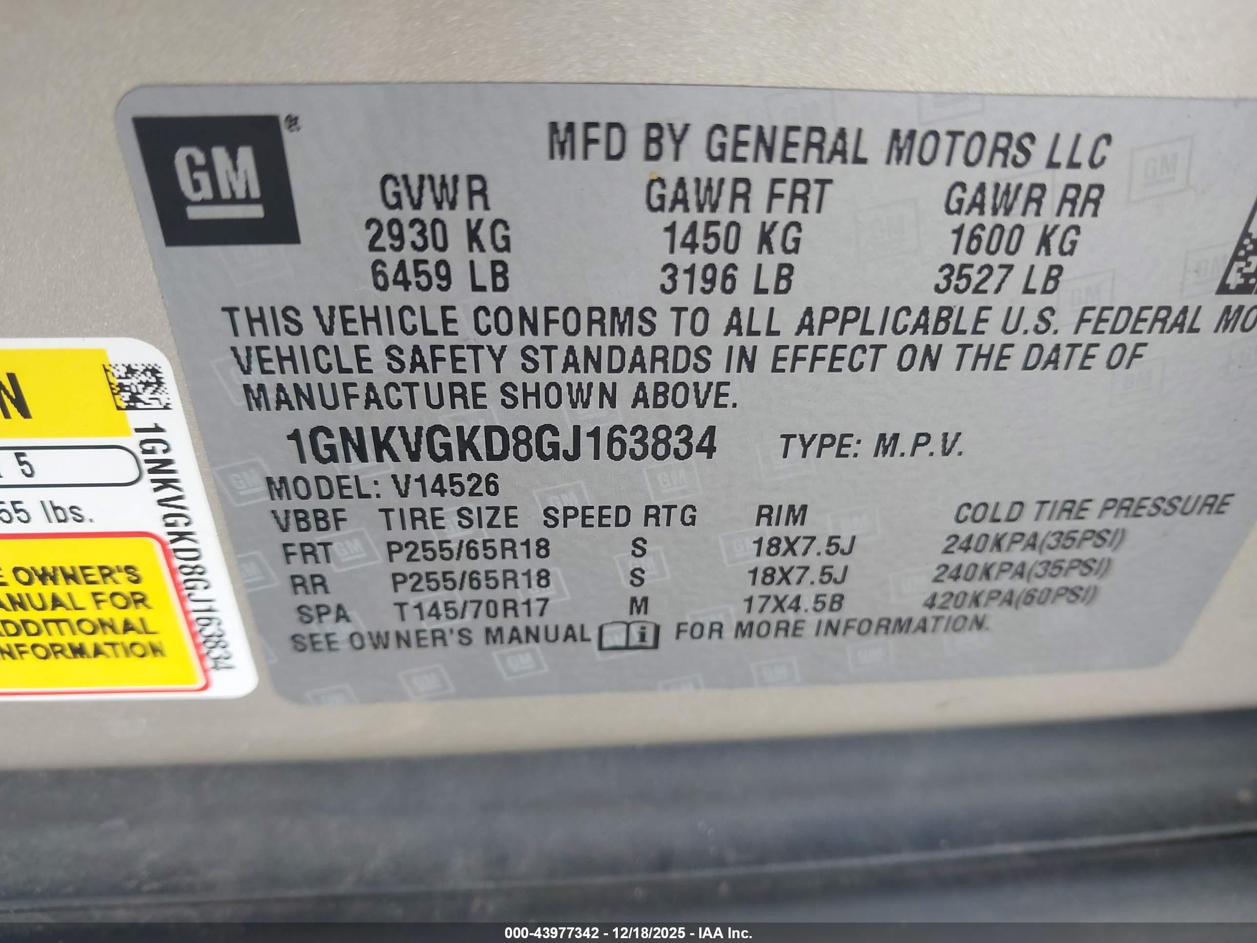 CHEVROLET TRAVERSE image 9