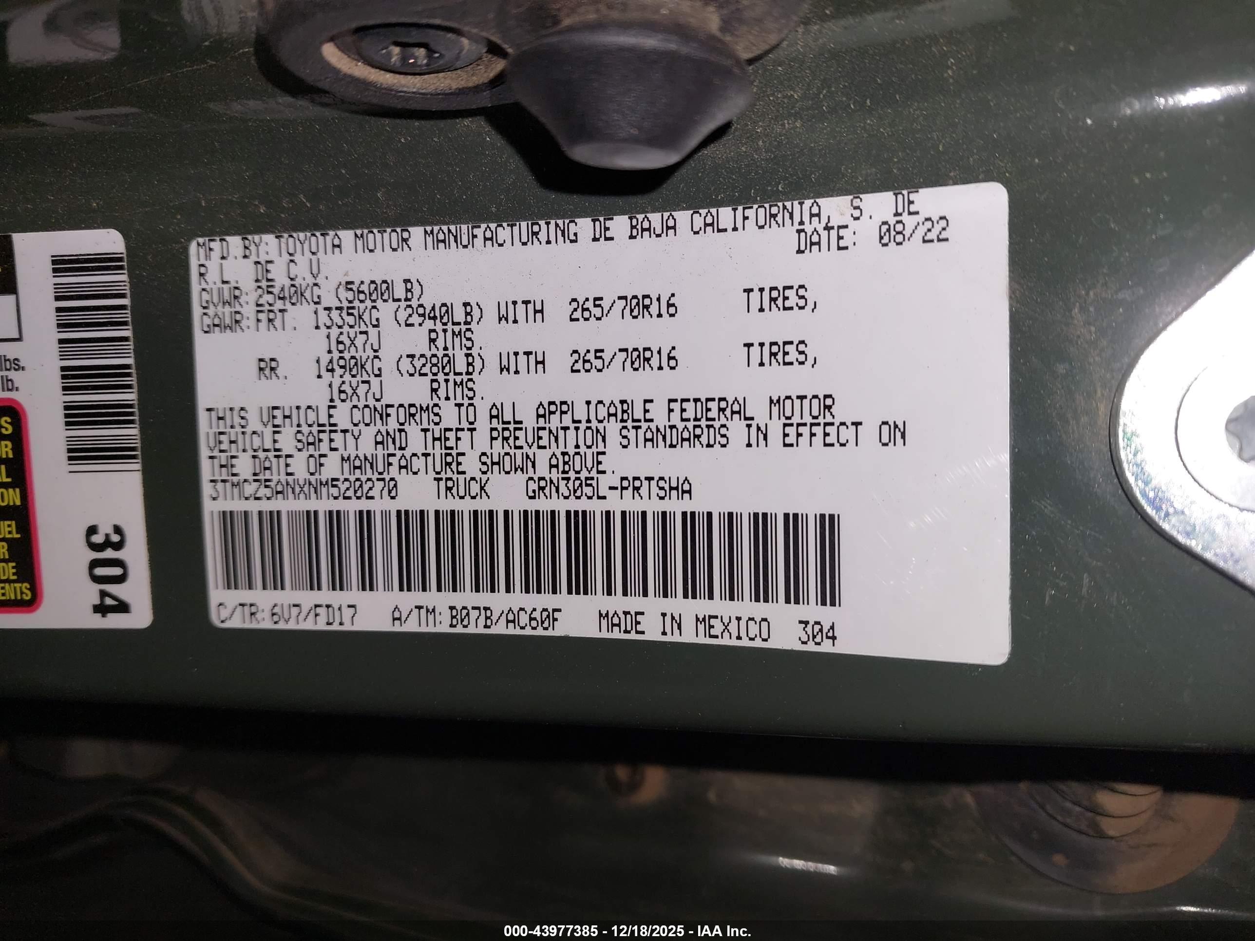 TOYOTA TACOMA image 9