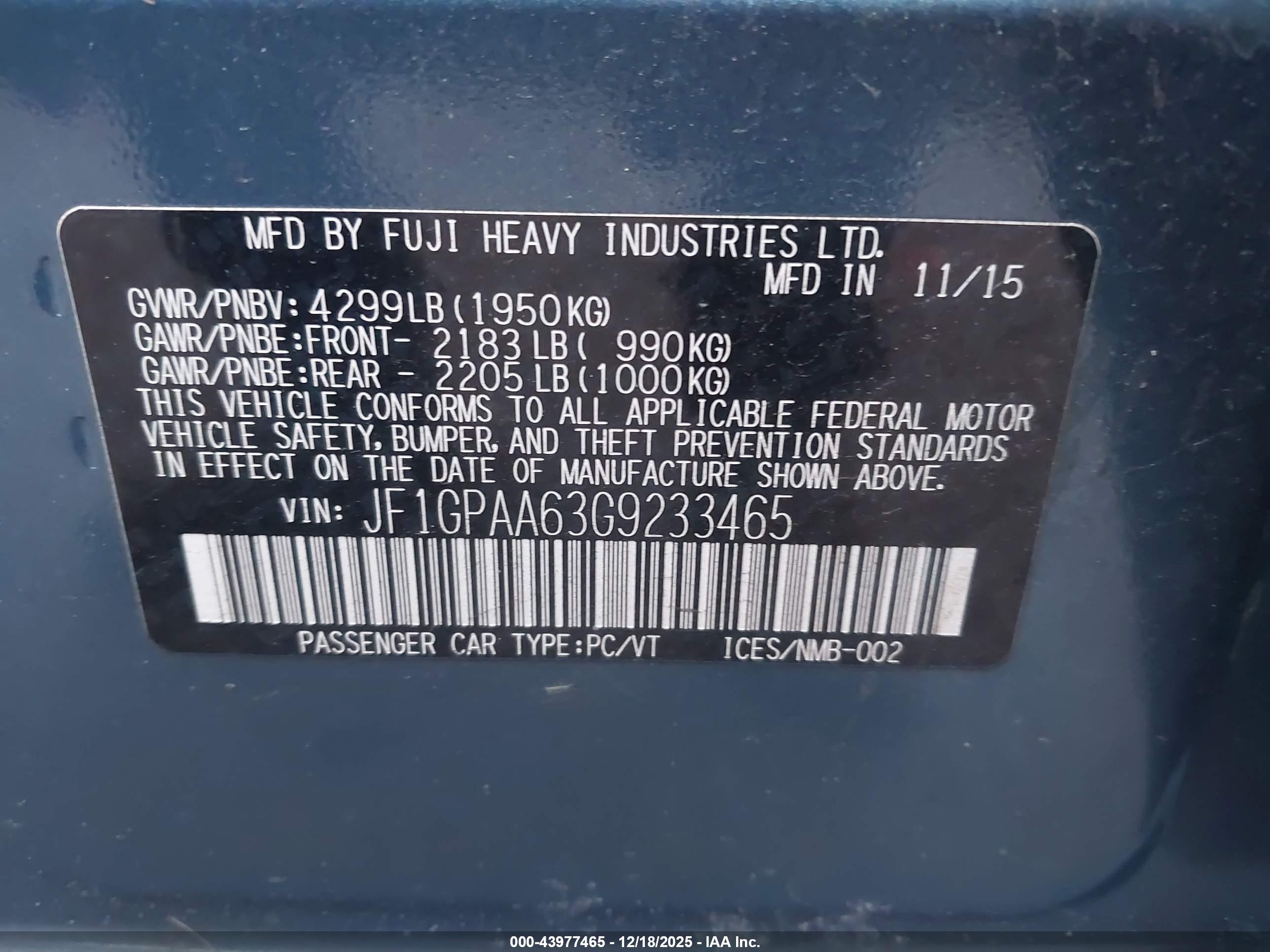 SUBARU IMPREZA image 9