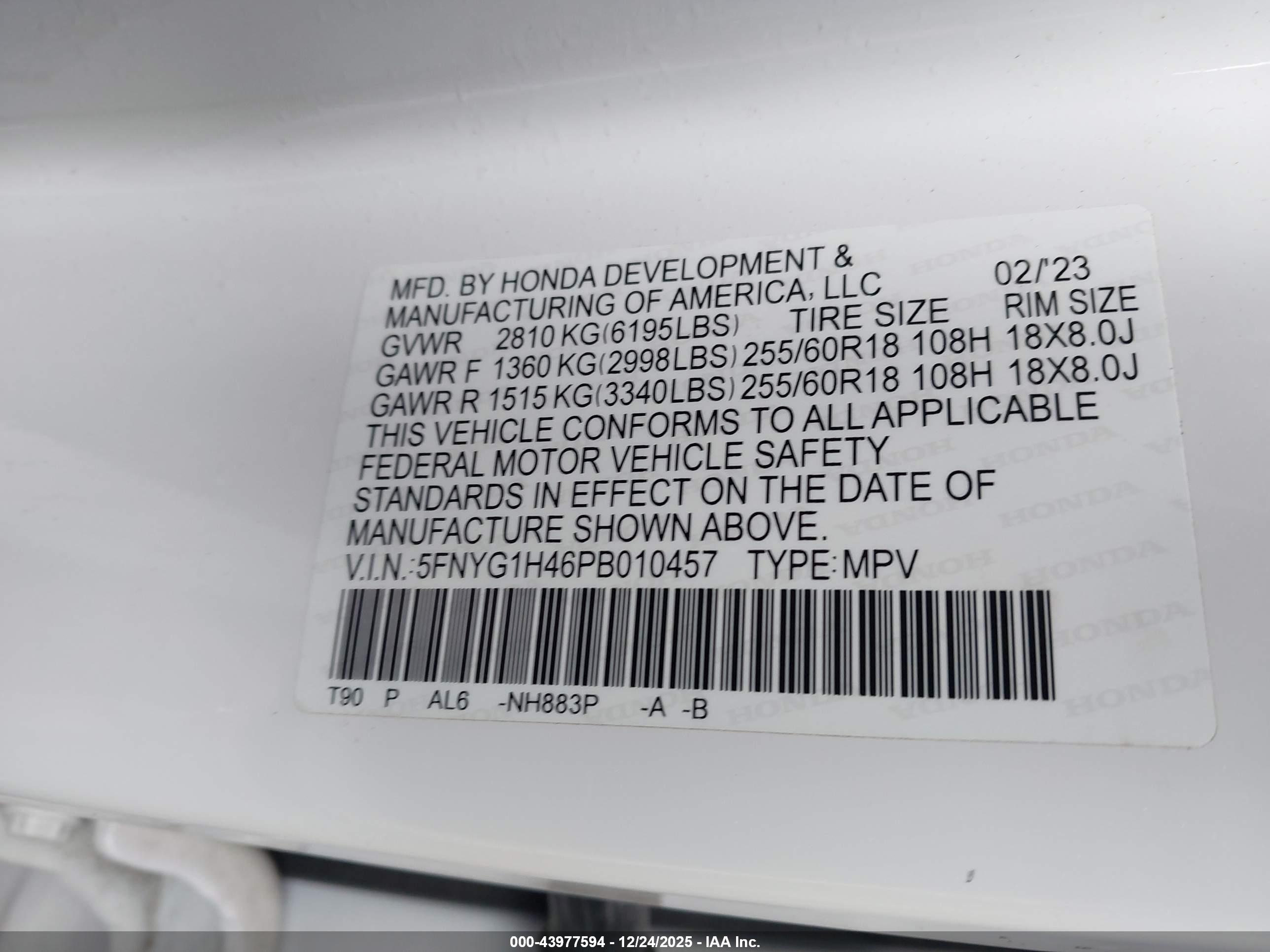 HONDA PILOT image 9