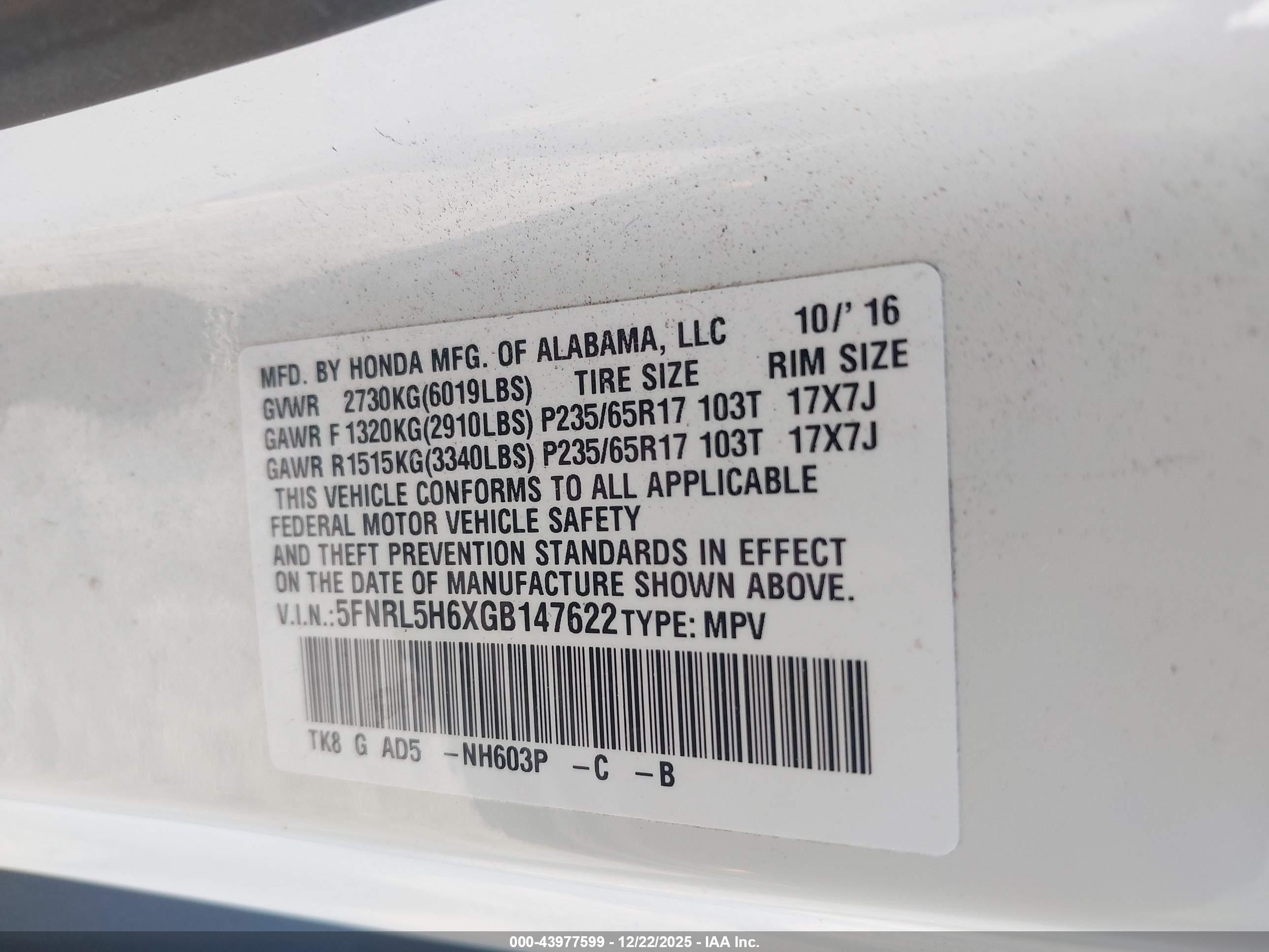 HONDA ODYSSEY image 9