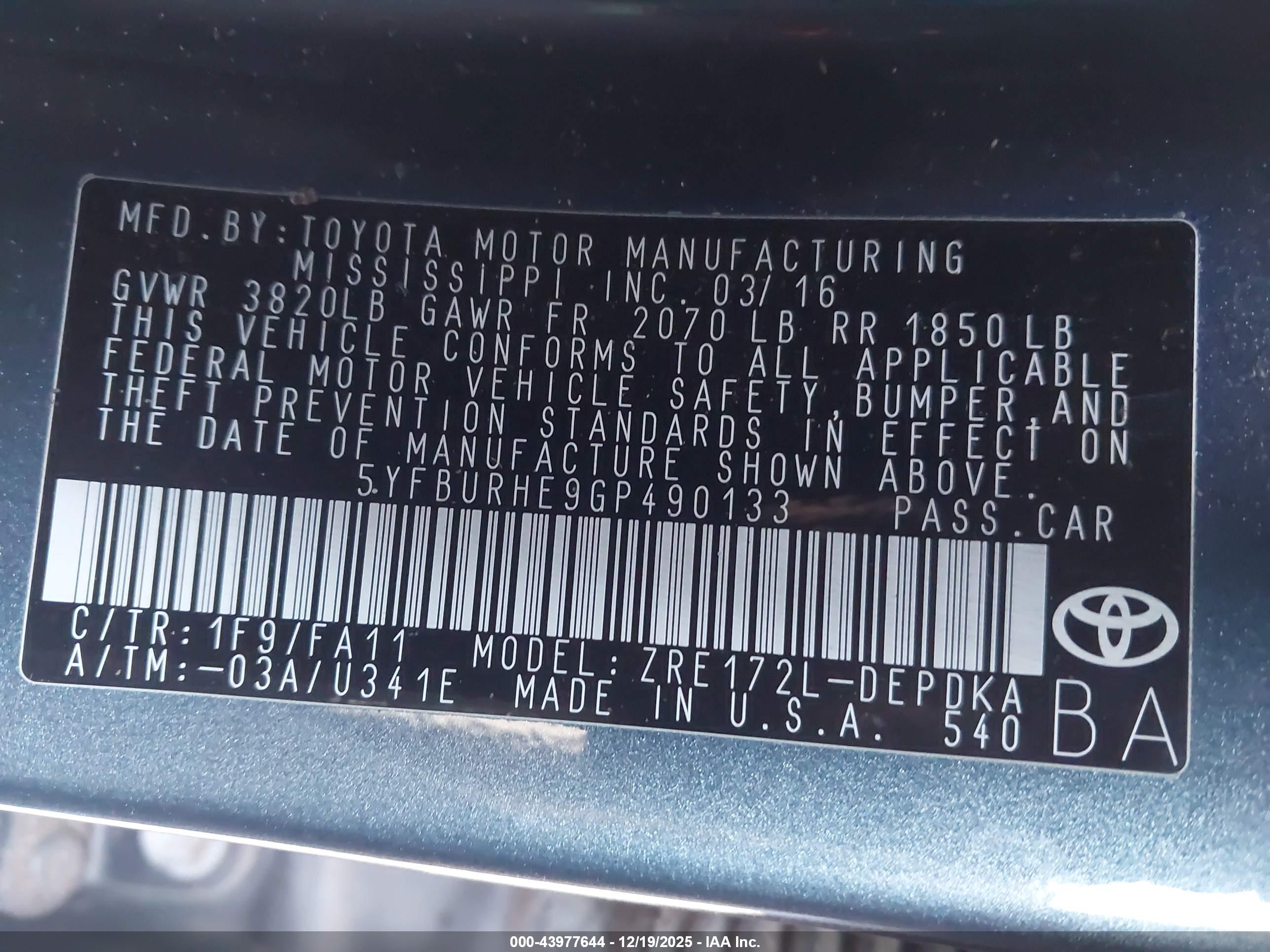 TOYOTA COROLLA image 9