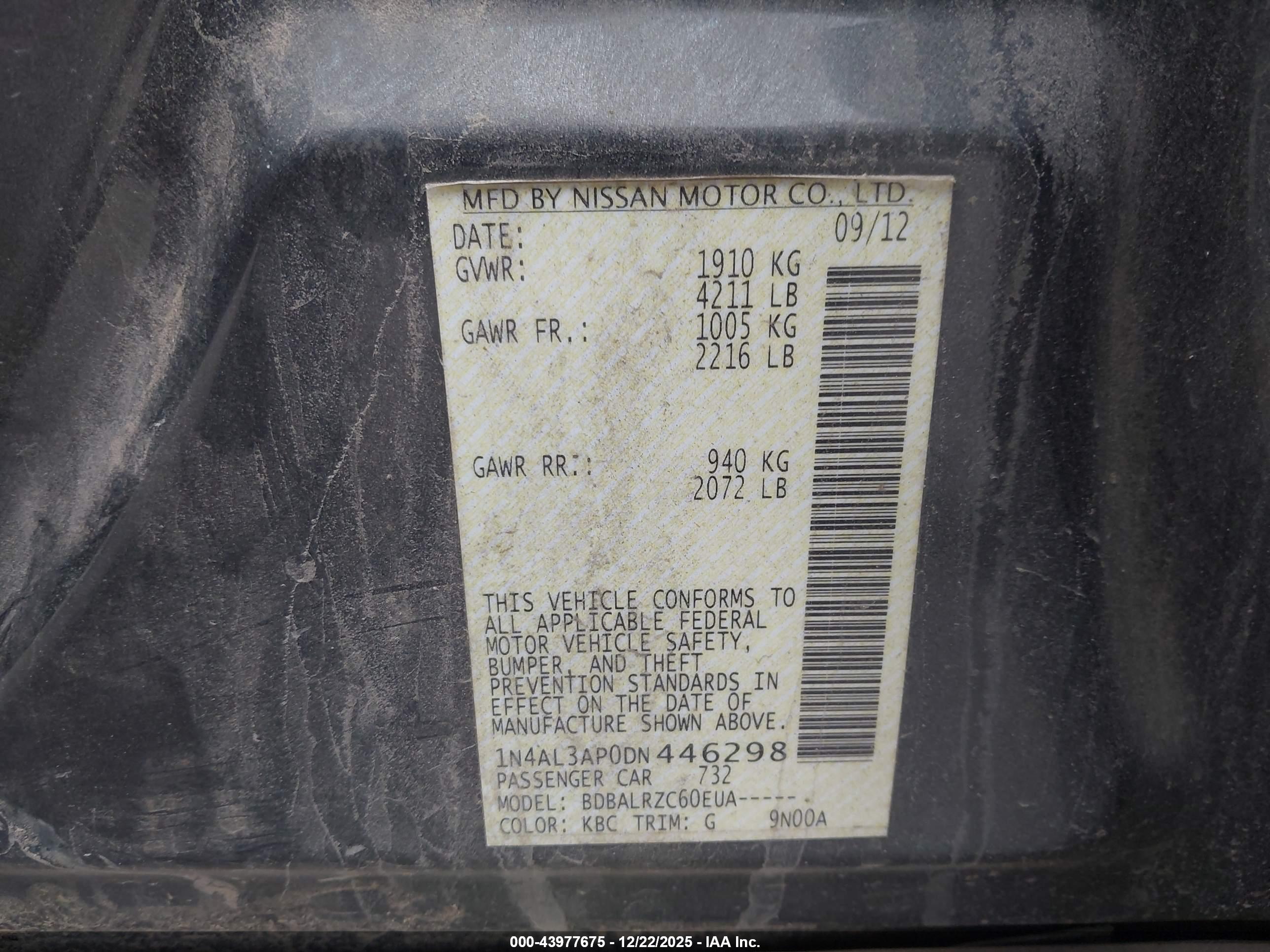 NISSAN ALTIMA image 9