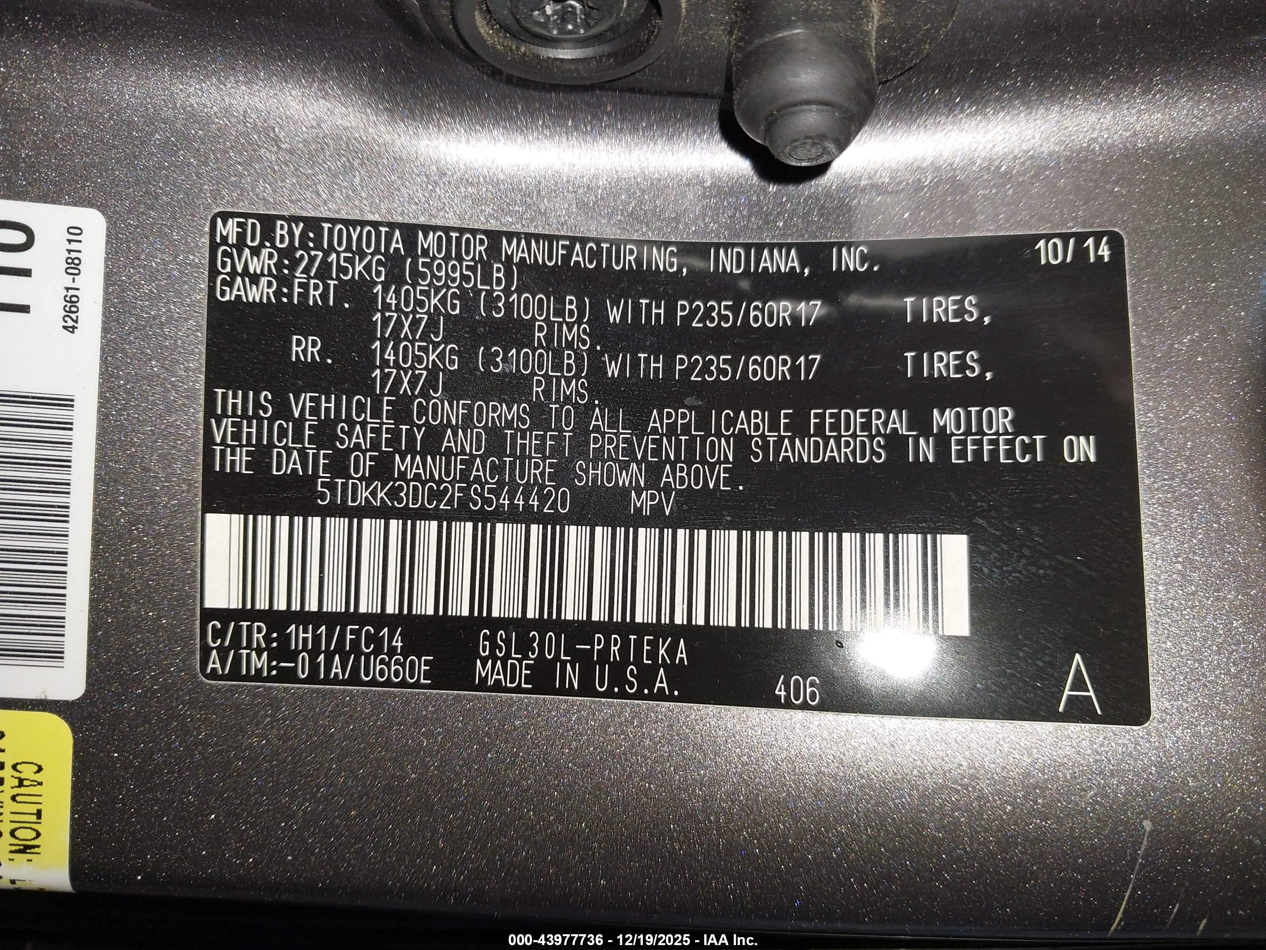 TOYOTA SIENNA image 9