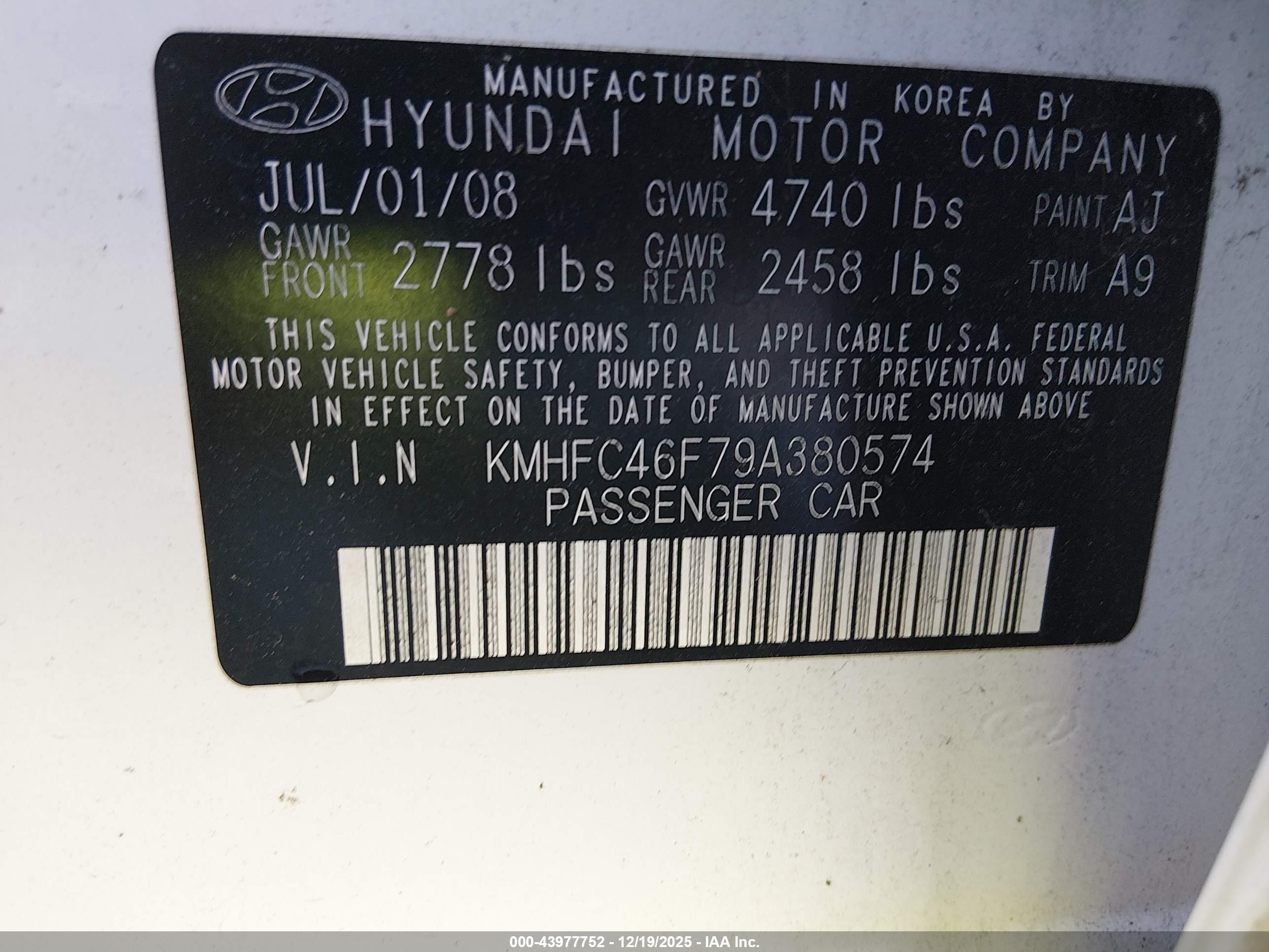 HYUNDAI AZERA image 9