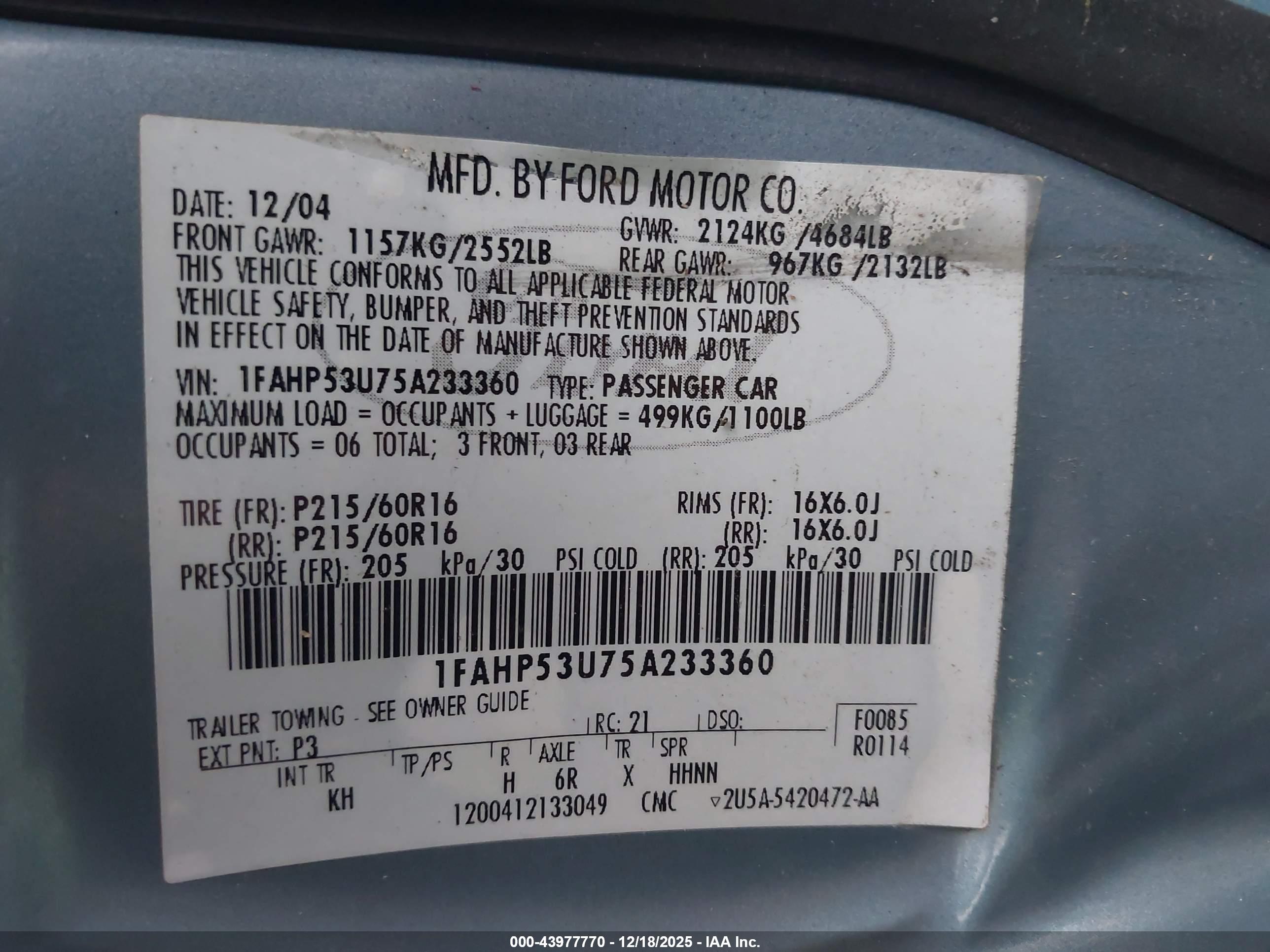 FORD TAURUS image 9
