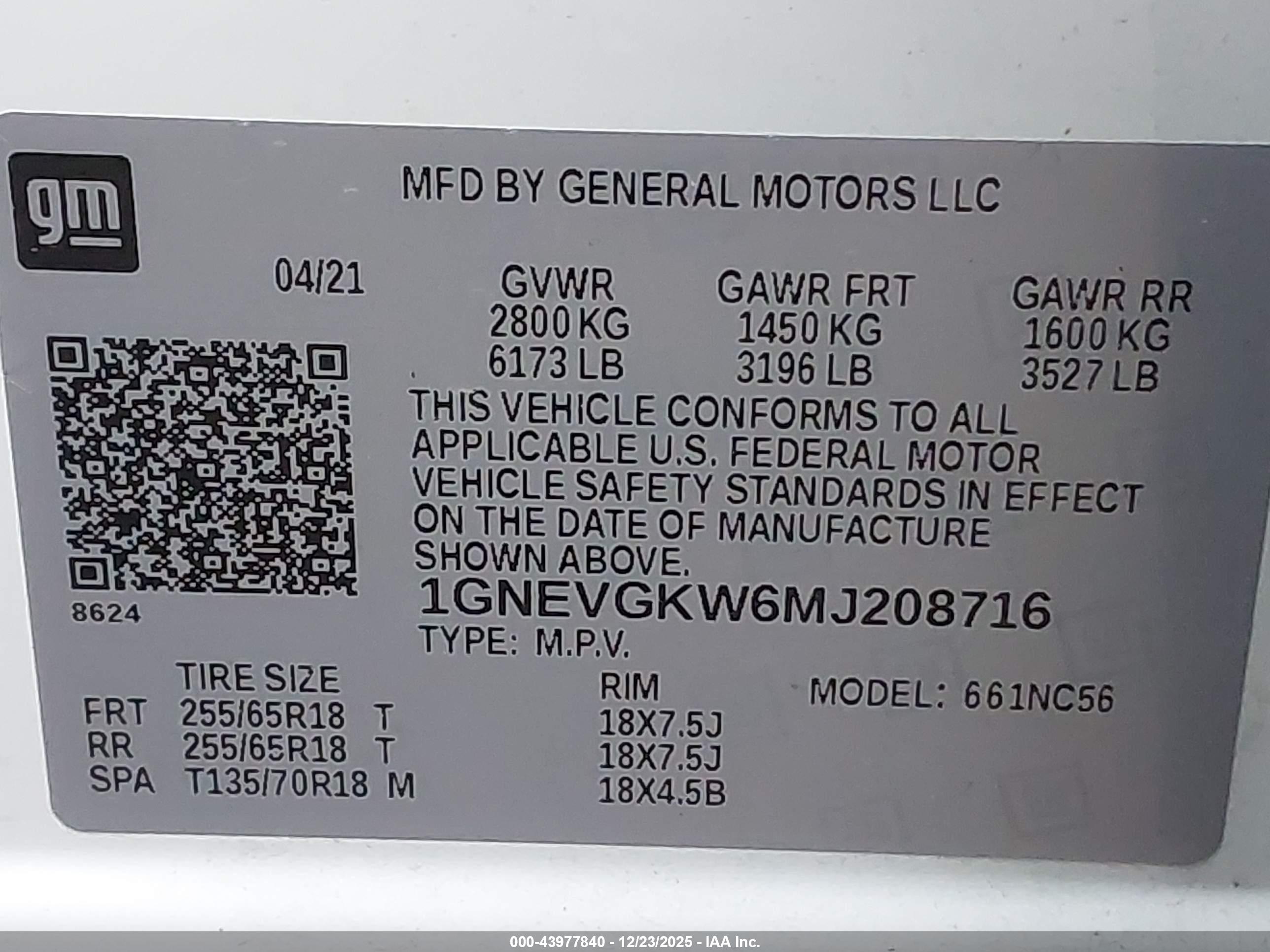 CHEVROLET TRAVERSE image 9