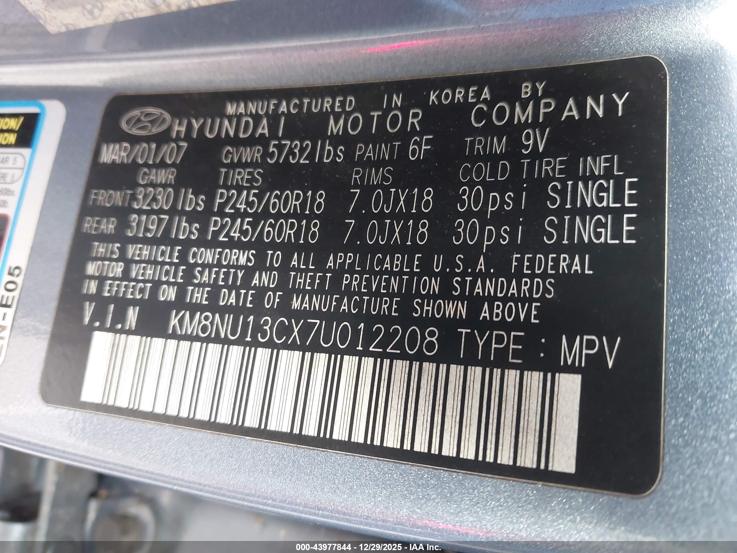 HYUNDAI VERACRUZ image 9