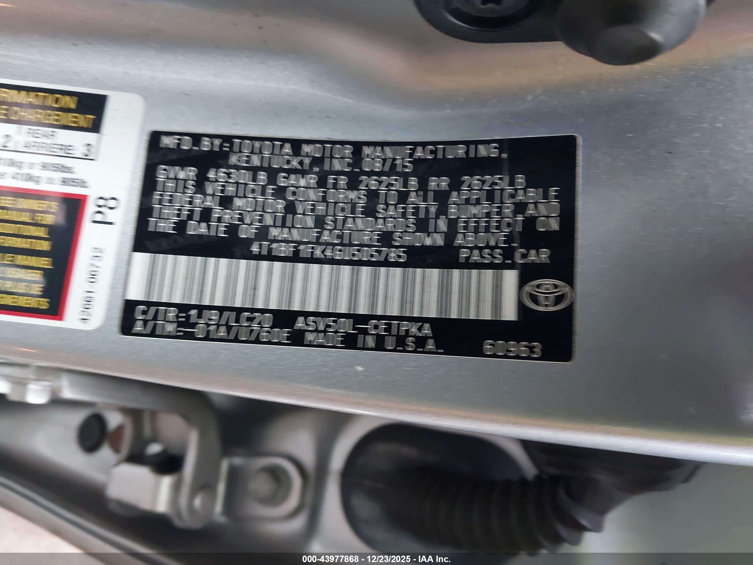 TOYOTA CAMRY image 9